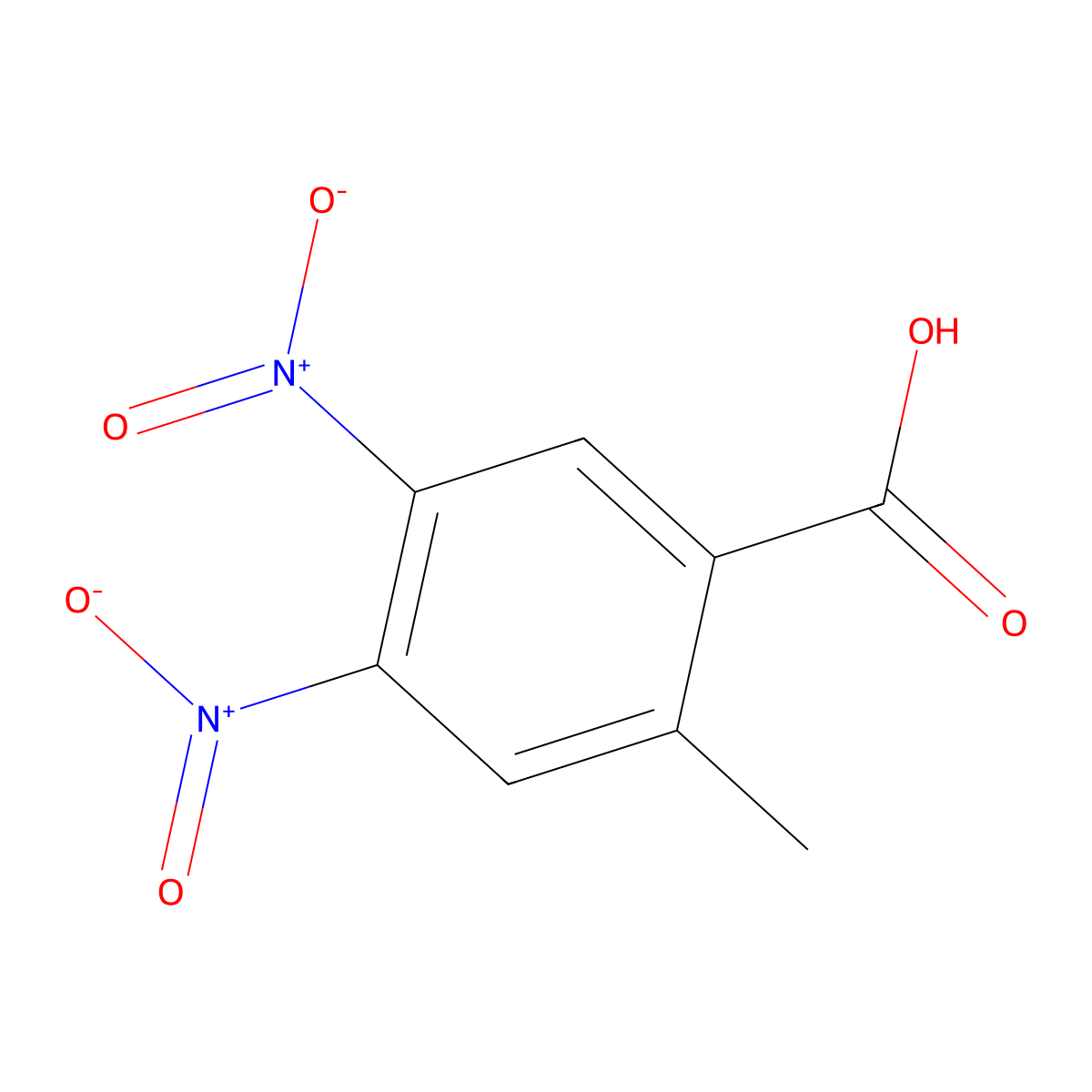 2-Methyl-4,5-dinitrobenzoic acid molecular structure, CAS 101084-64-4