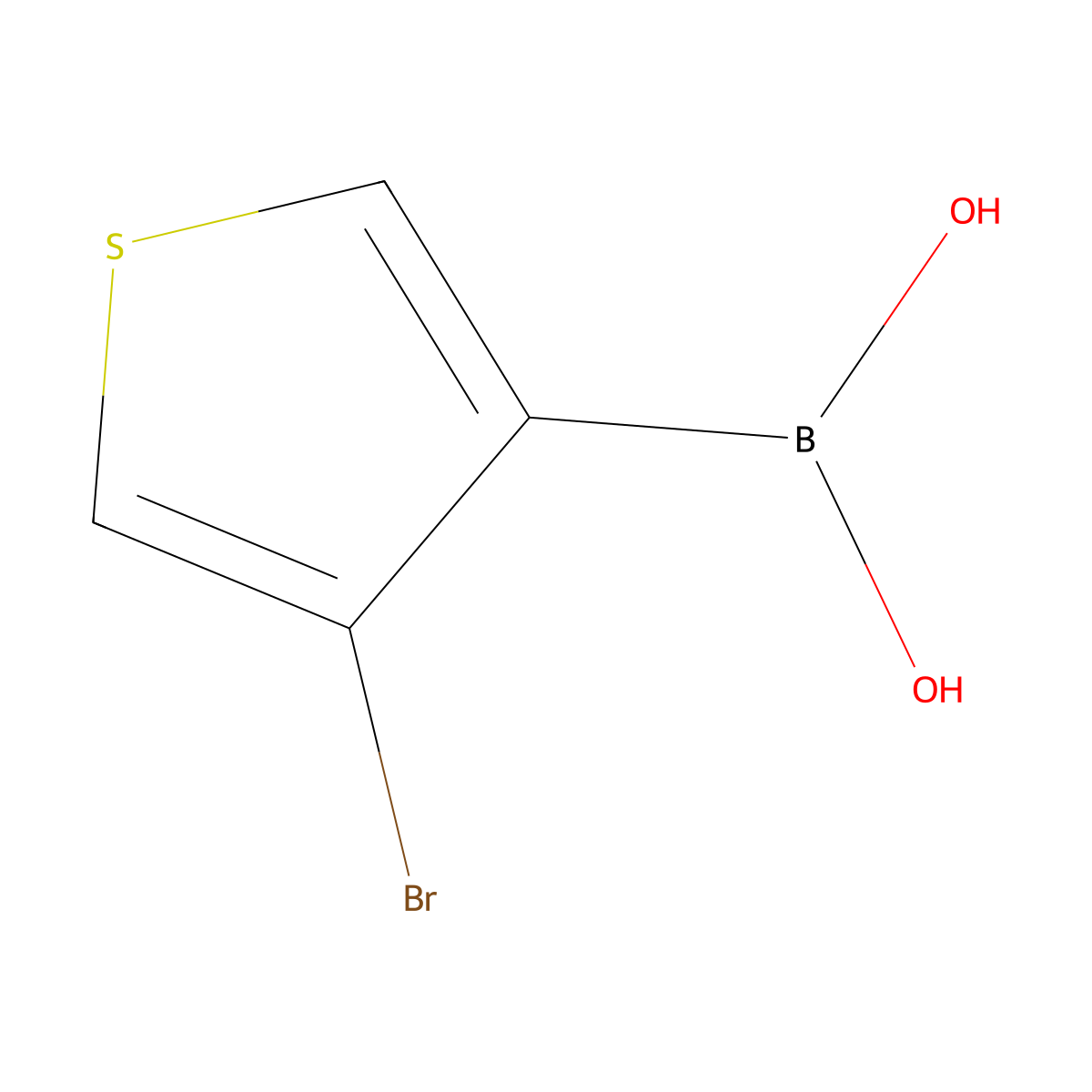 3-Bromothiophene-4-boronic acid molecular structure, CAS 101084-76-8
