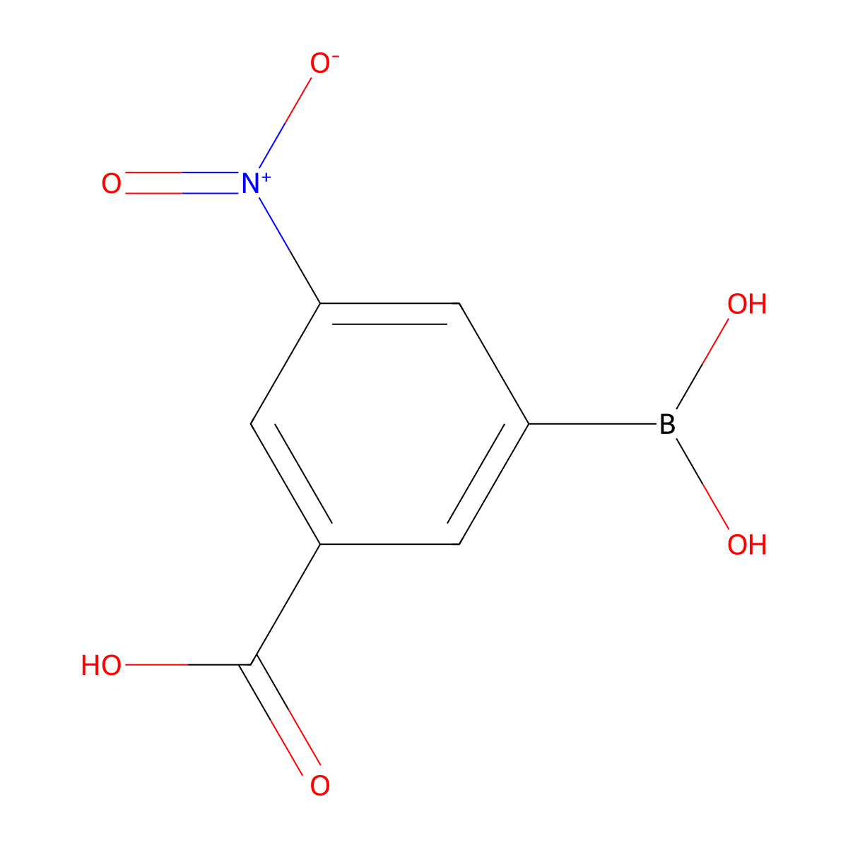 3-(Dihydroxyboranyl)-5-nitrobenzoic acid molecular structure, CAS 101084-81-5