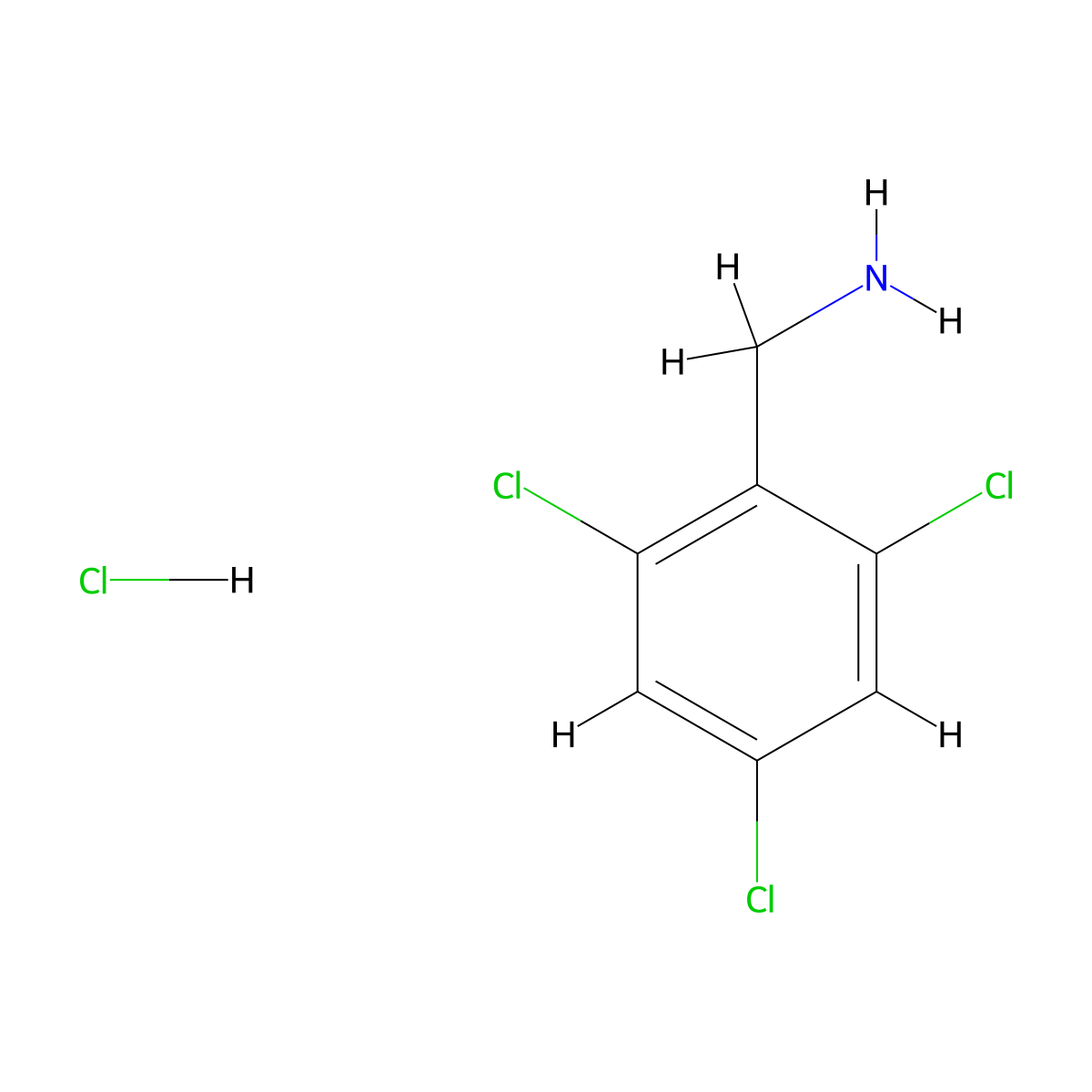 (2,4,6-Trichlorophenyl)methanamine hydrochloride molecular structure, CAS 101084-87-1