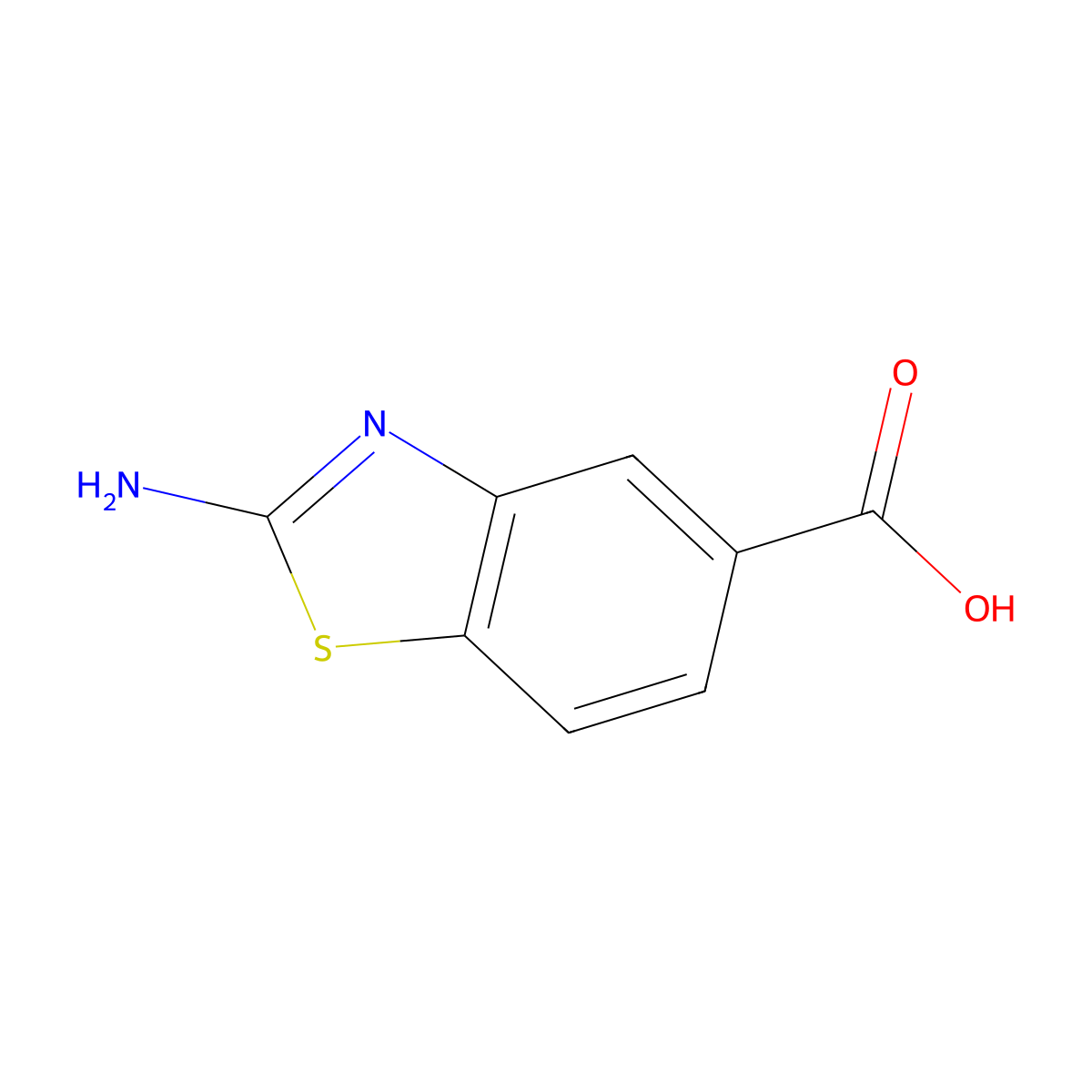 2-Amino-1,3-benzothiazole-5-carboxylic acid molecular structure, CAS 101084-95-1