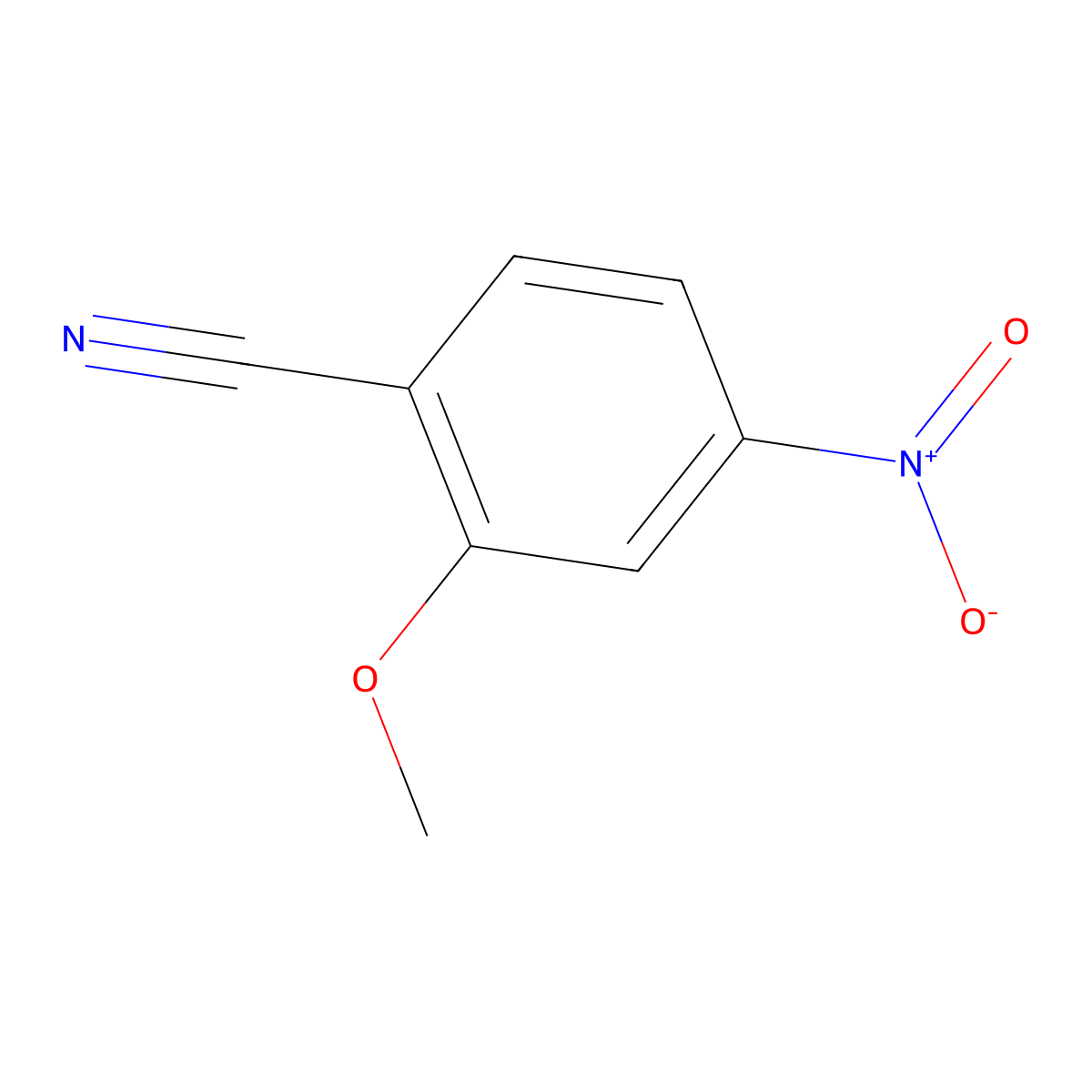 2-Methoxy-4-nitrobenzonitrile molecular structure, CAS 101084-96-2