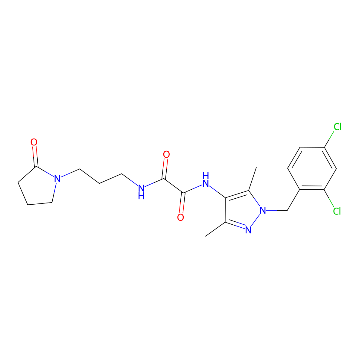 C21H25Cl2N5O3 molecular structure, CAS 1010865-88-9