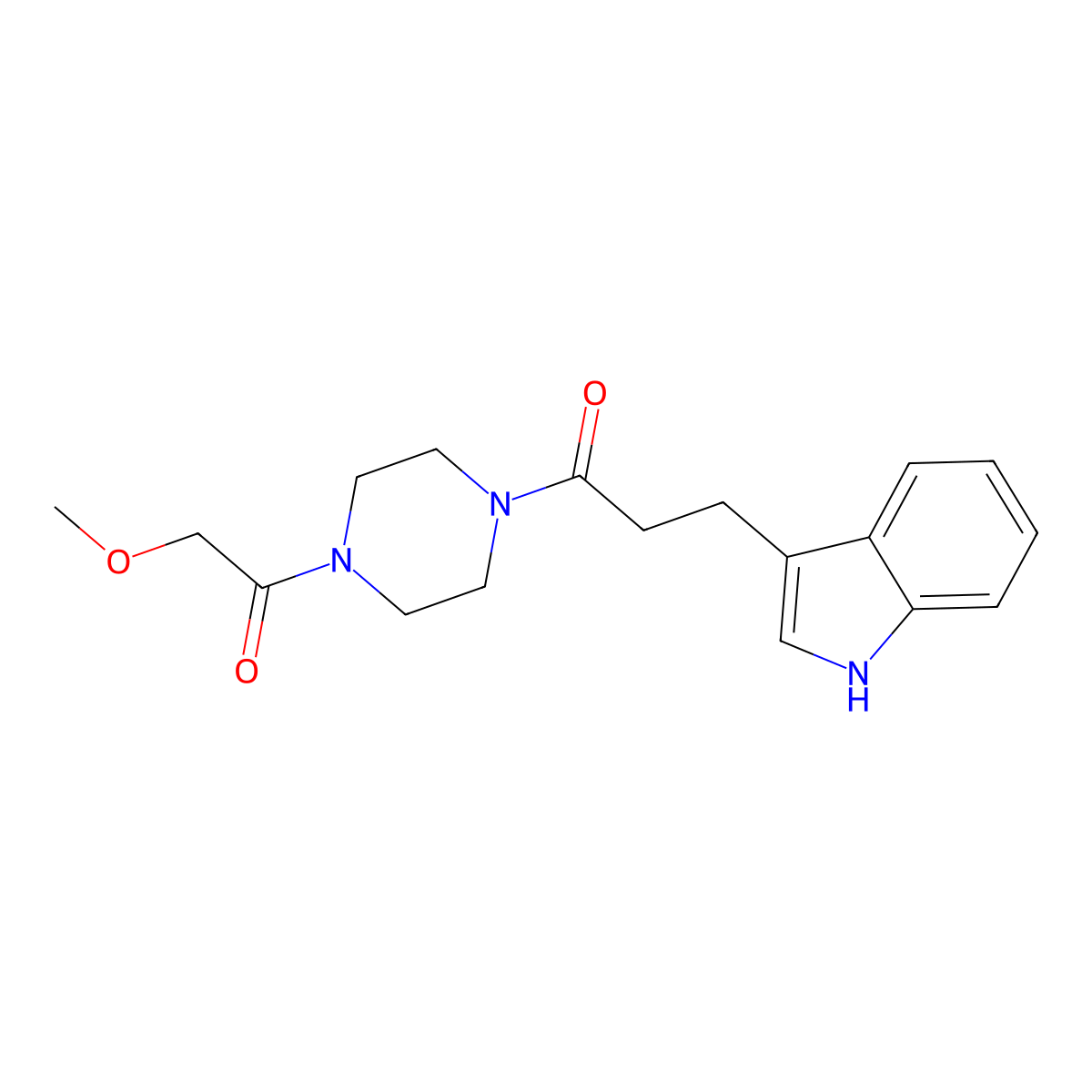 3-(1H-indol-3-yl)-1-[4-(methoxyacetyl)piperazin-1-yl]propan-1-one molecular structure, CAS 1010870-27-5
