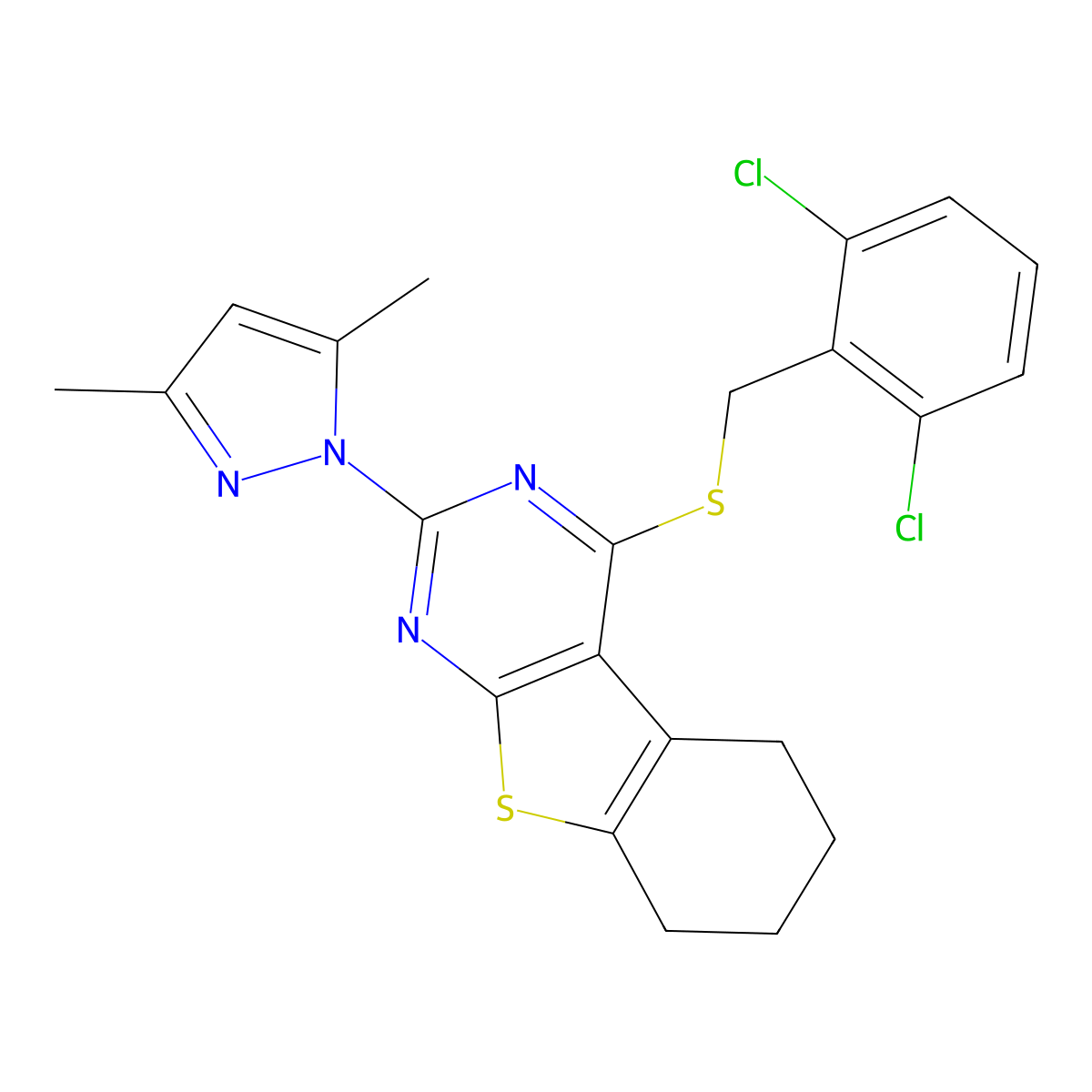 C22H20Cl2N4S2 molecular structure, CAS 1010870-68-4