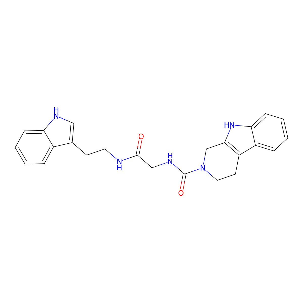 N-(2-{[2-(1H-indol-3-yl)ethyl]amino}-2-oxoethyl)-1,3,4,9-tetrahydro-2H-beta-carboline-2-carboxamide molecular structure, CAS 1010870-84-4