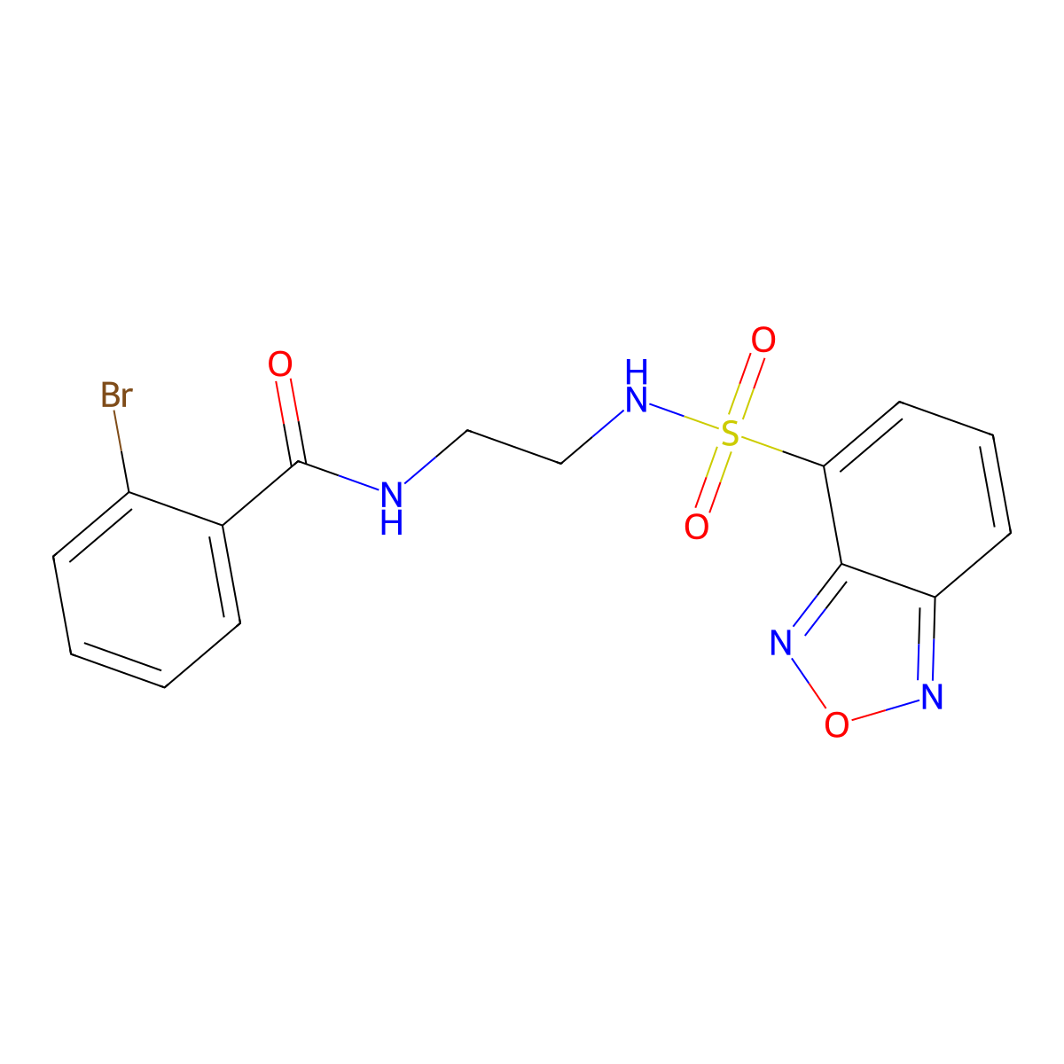 N-{2-[(2,1,3-benzoxadiazol-4-ylsulfonyl)amino]ethyl}-2-bromobenzamide molecular structure, CAS 1010871-90-5