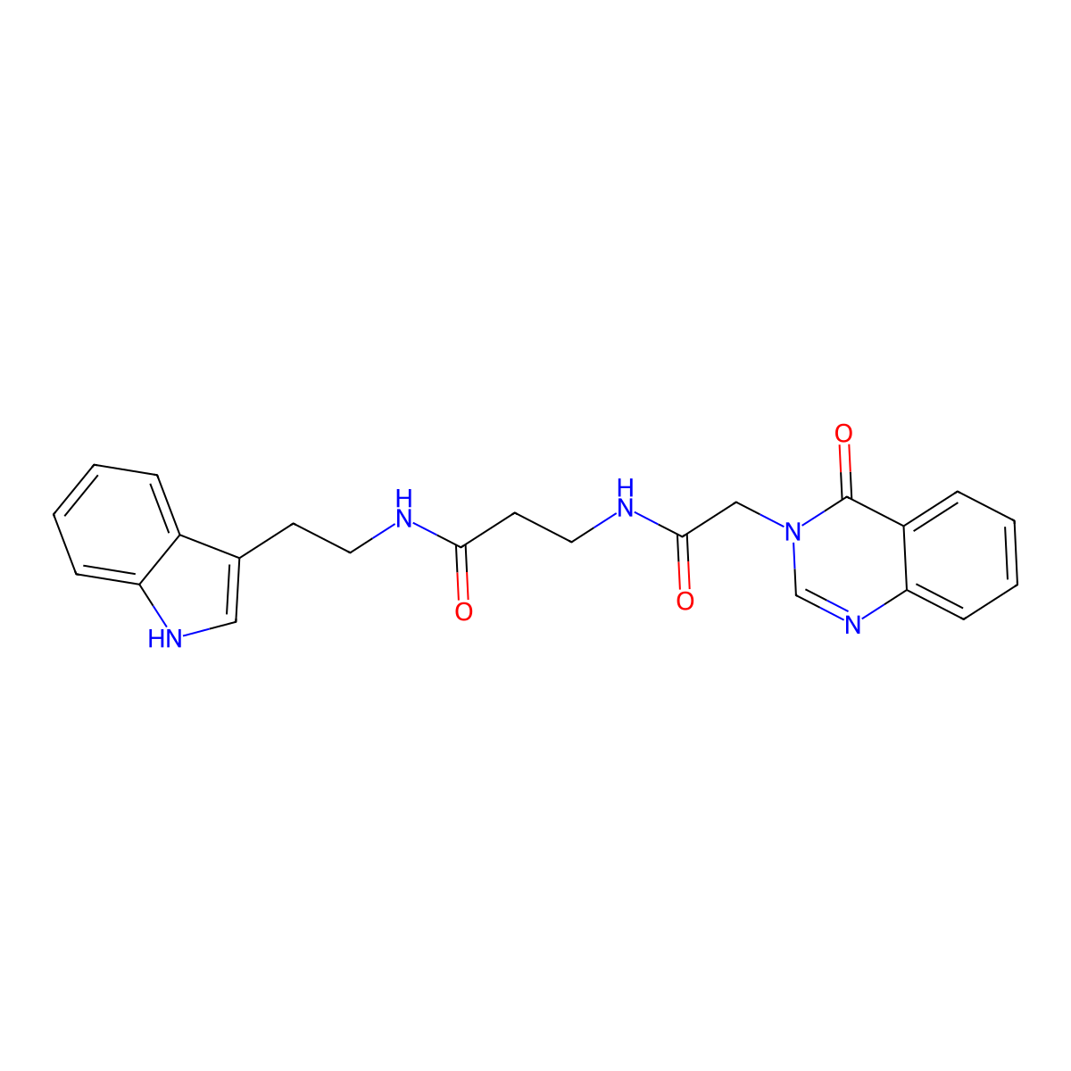 N-[2-(1H-indol-3-yl)ethyl]-N~3~-[(4-oxoquinazolin-3(4H)-yl)acetyl]-beta-alaninamide molecular structure, CAS 1010872-05-5
