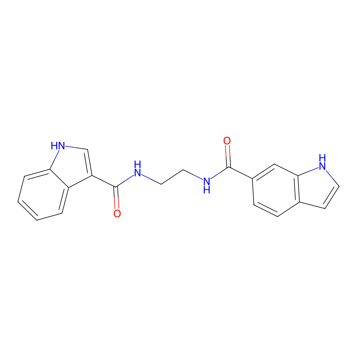 N-{2-[(1H-indol-6-ylcarbonyl)amino]ethyl}-1H-indole-3-carboxamide molecular structure, CAS 1010872-15-7