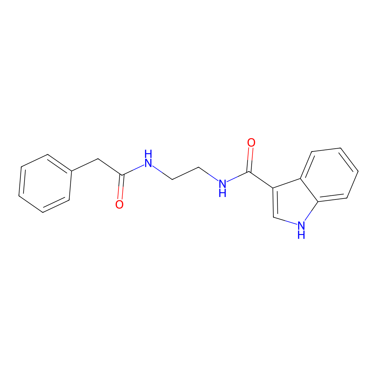 N-{2-[(phenylacetyl)amino]ethyl}-1H-indole-3-carboxamide molecular structure, CAS 1010872-34-0