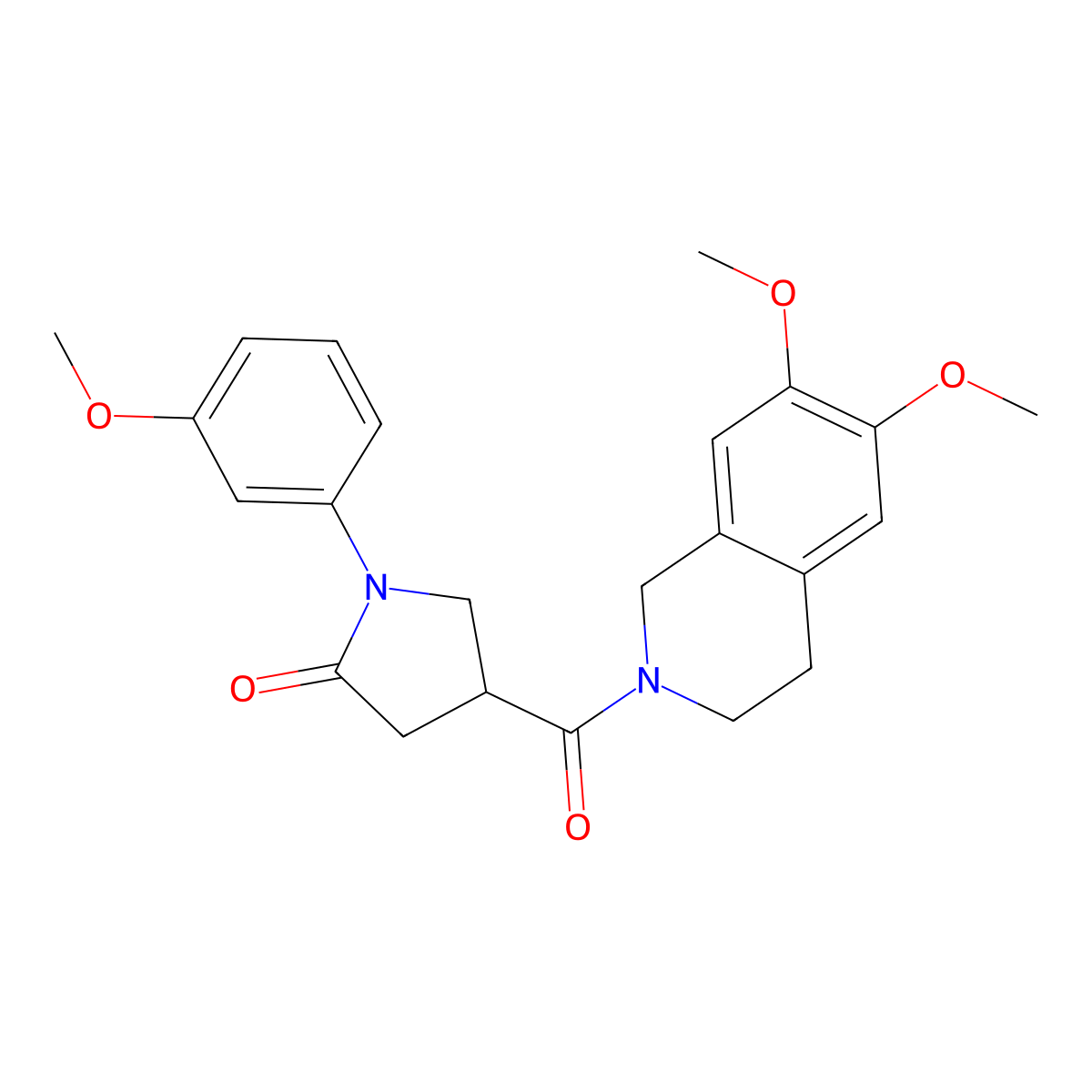 4-[(6,7-dimethoxy-3,4-dihydroisoquinolin-2(1H)-yl)carbonyl]-1-(3-methoxyphenyl)pyrrolidin-2-one molecular structure, CAS 1010872-45-3