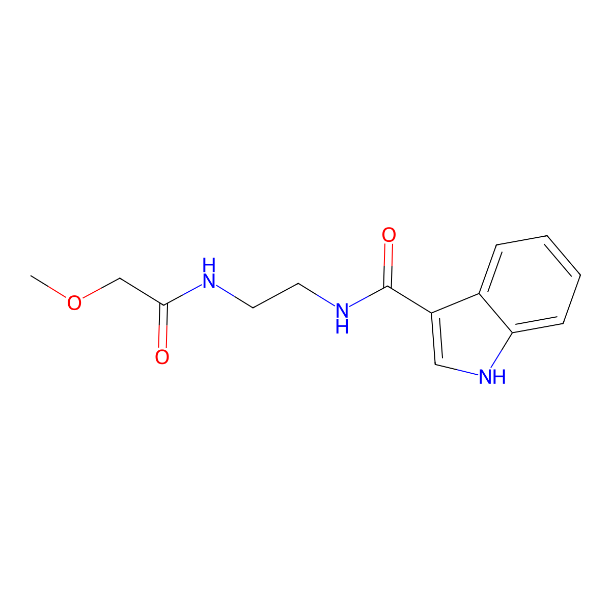 N-{2-[(methoxyacetyl)amino]ethyl}-1H-indole-3-carboxamide molecular structure, CAS 1010872-49-7