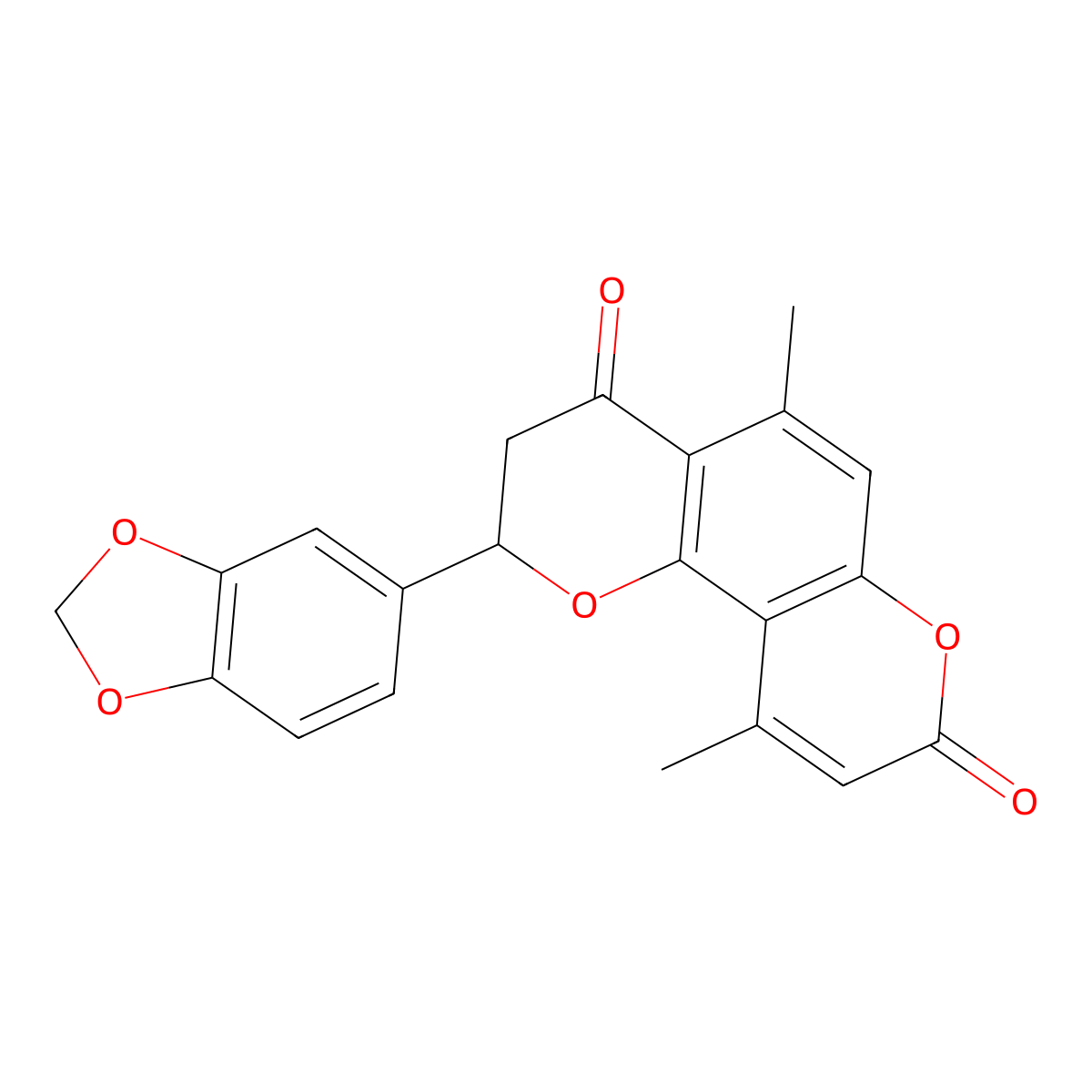 2-(1,3-benzodioxol-5-yl)-5,10-dimethyl-2,3-dihydro-4H,8H-pyrano[2,3-f]chromene-4,8-dione molecular structure, CAS 1010872-61-3