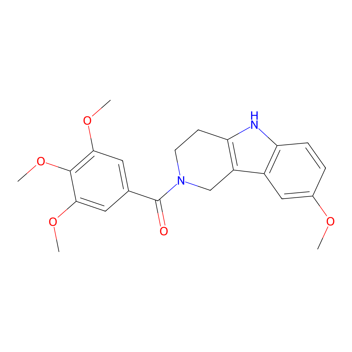(8-methoxy-1,3,4,5-tetrahydro-2H-pyrido[4,3-b]indol-2-yl)(3,4,5-trimethoxyphenyl)methanone molecular structure, CAS 1010872-73-7