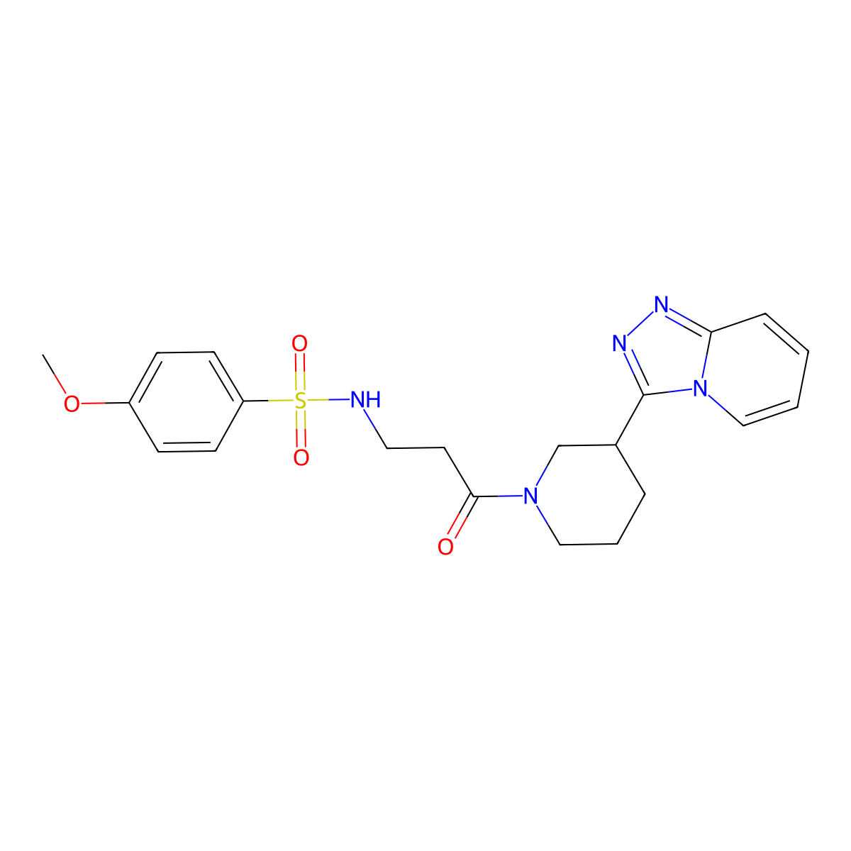4-methoxy-N-{3-oxo-3-[3-([1,2,4]triazolo[4,3-a]pyridin-3-yl)piperidin-1-yl]propyl}benzenesulfonamide molecular structure, CAS 1010872-94-2