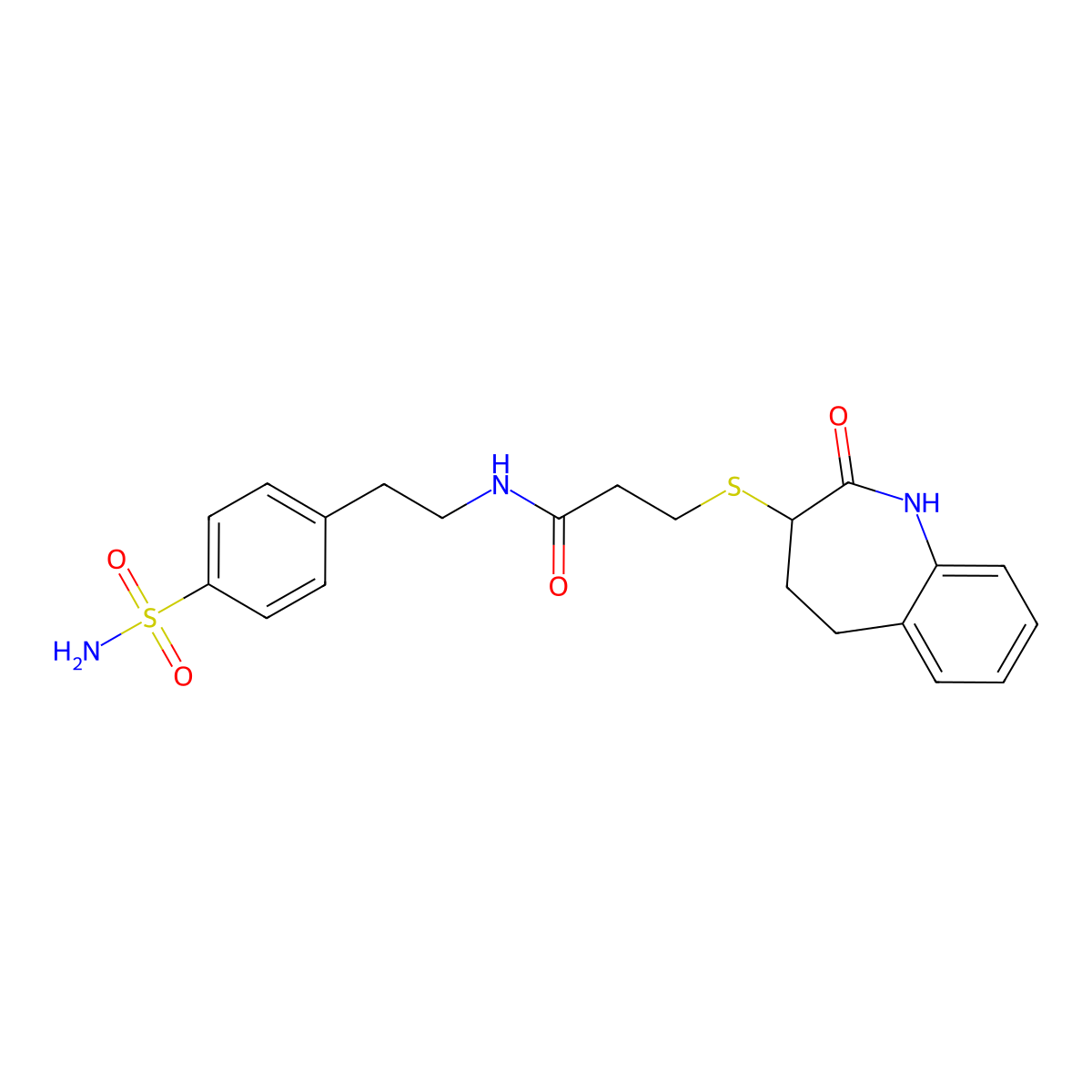 3-[(2-hydroxy-4,5-dihydro-3H-1-benzazepin-3-yl)sulfanyl]-N-[2-(4-sulfamoylphenyl)ethyl]propanamide molecular structure, CAS 1010873-16-1