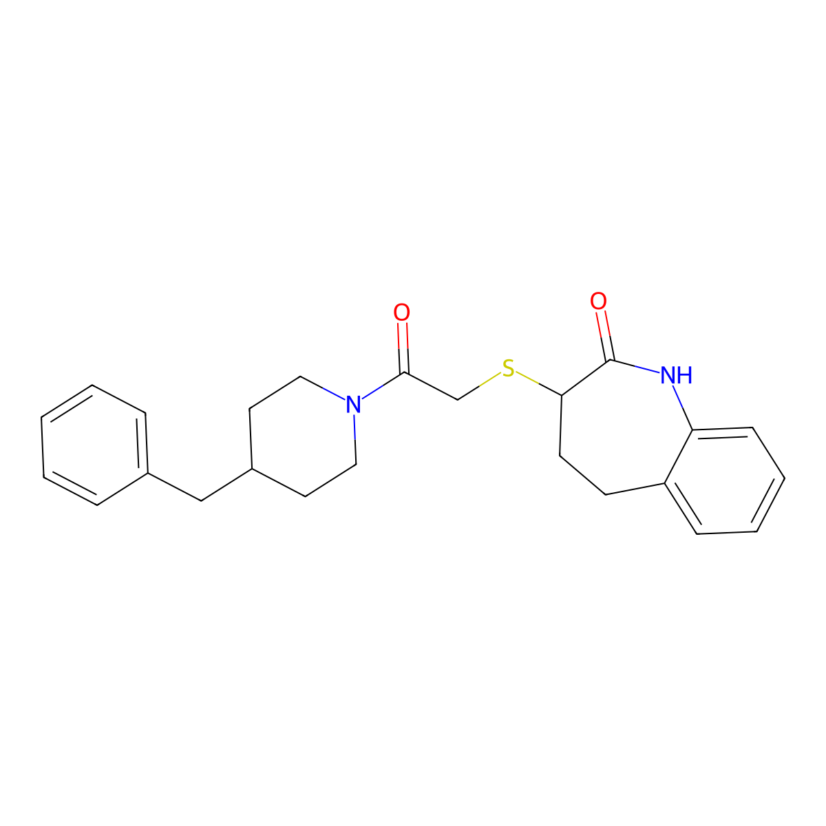 1-(4-benzylpiperidin-1-yl)-2-[(2-hydroxy-4,5-dihydro-3H-1-benzazepin-3-yl)sulfanyl]ethanone molecular structure, CAS 1010873-19-4