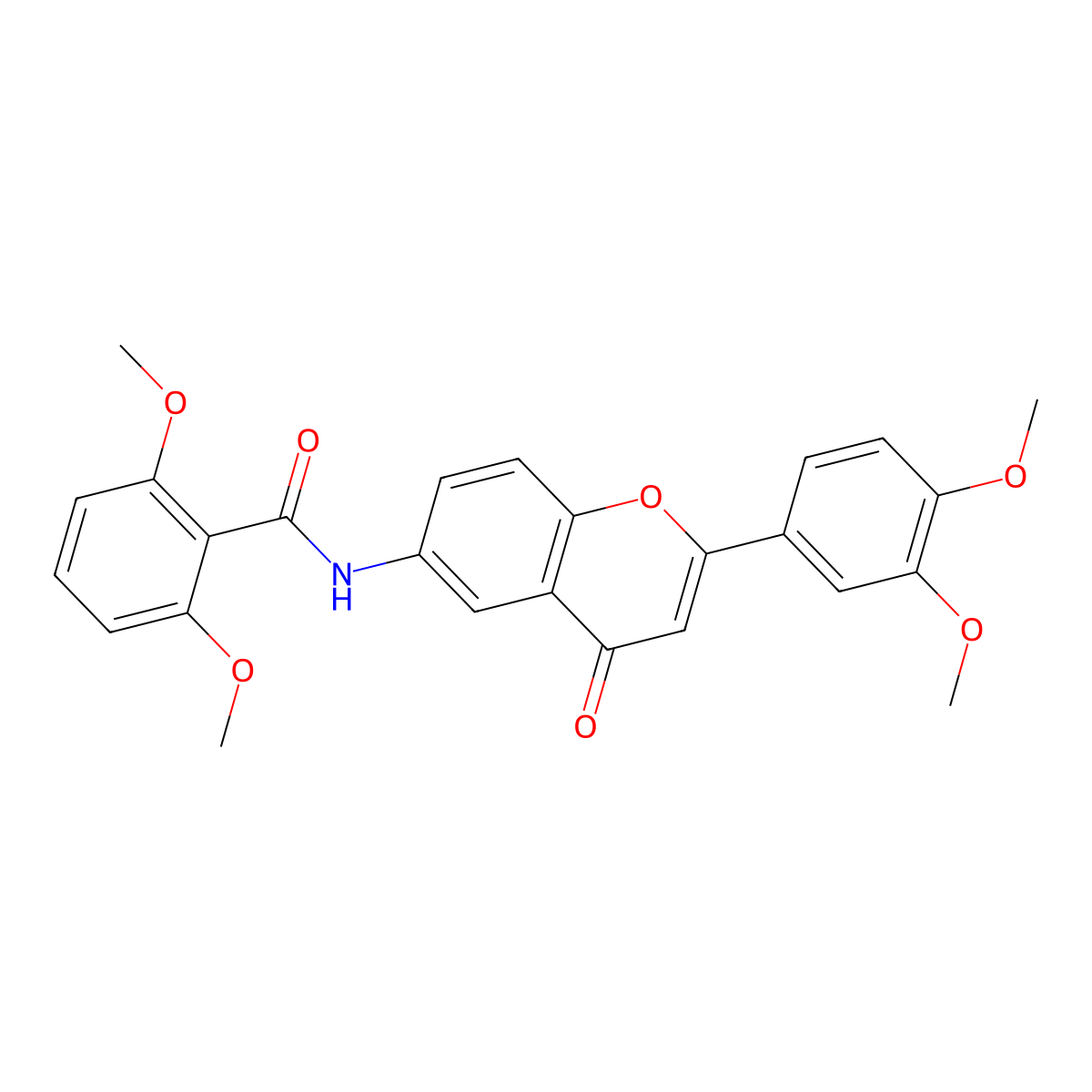 N-(2-(3,4-dimethoxyphenyl)-4-oxo-4H-chromen-6-yl)-2,6-dimethoxybenzamide molecular structure, CAS 1010873-49-0