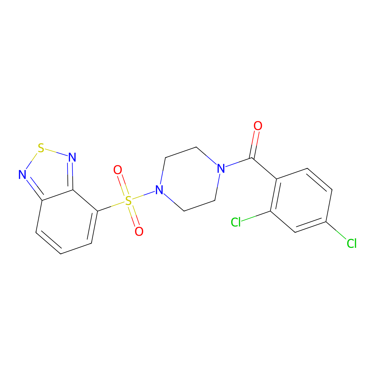[4-(2,1,3-Benzothiadiazol-4-ylsulfonyl)piperazin-1-yl](2,4-dichlorophenyl)methanone molecular structure, CAS 1010873-50-3