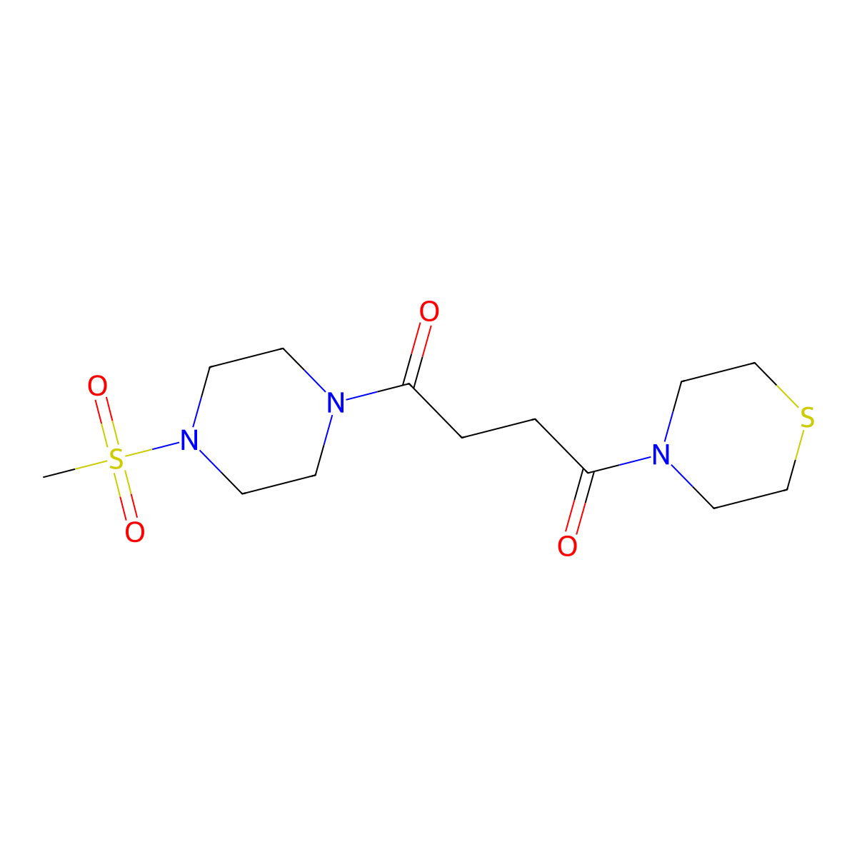 1-[4-(Methylsulfonyl)piperazin-1-yl]-4-(thiomorpholin-4-yl)butane-1,4-dione molecular structure, CAS 1010874-22-2