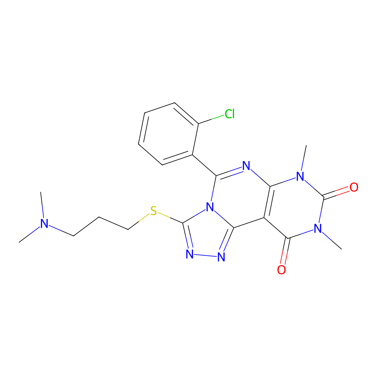 C20H22ClN7O2S molecular structure, CAS 1010874-23-3