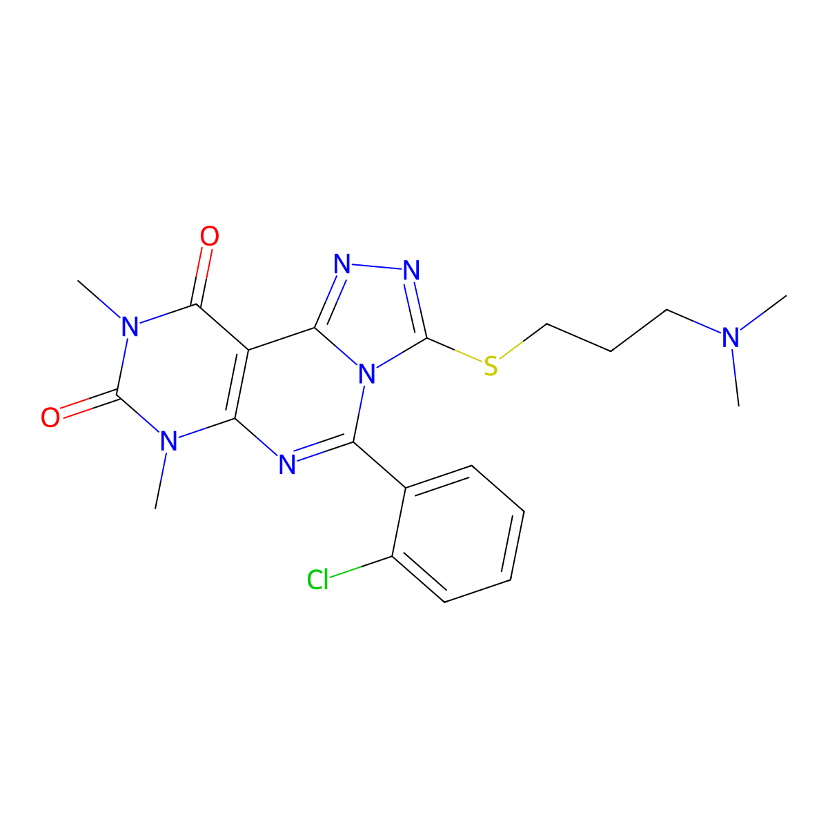 C20H22ClN7O2S molecular structure, CAS 1010874-23-3