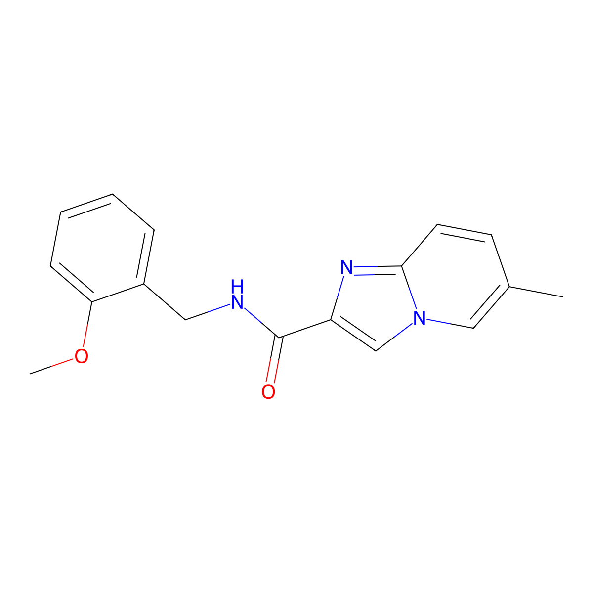 N-(2-methoxybenzyl)-6-methylimidazo[1,2-a]pyridine-2-carboxamide molecular structure, CAS 1010874-36-8