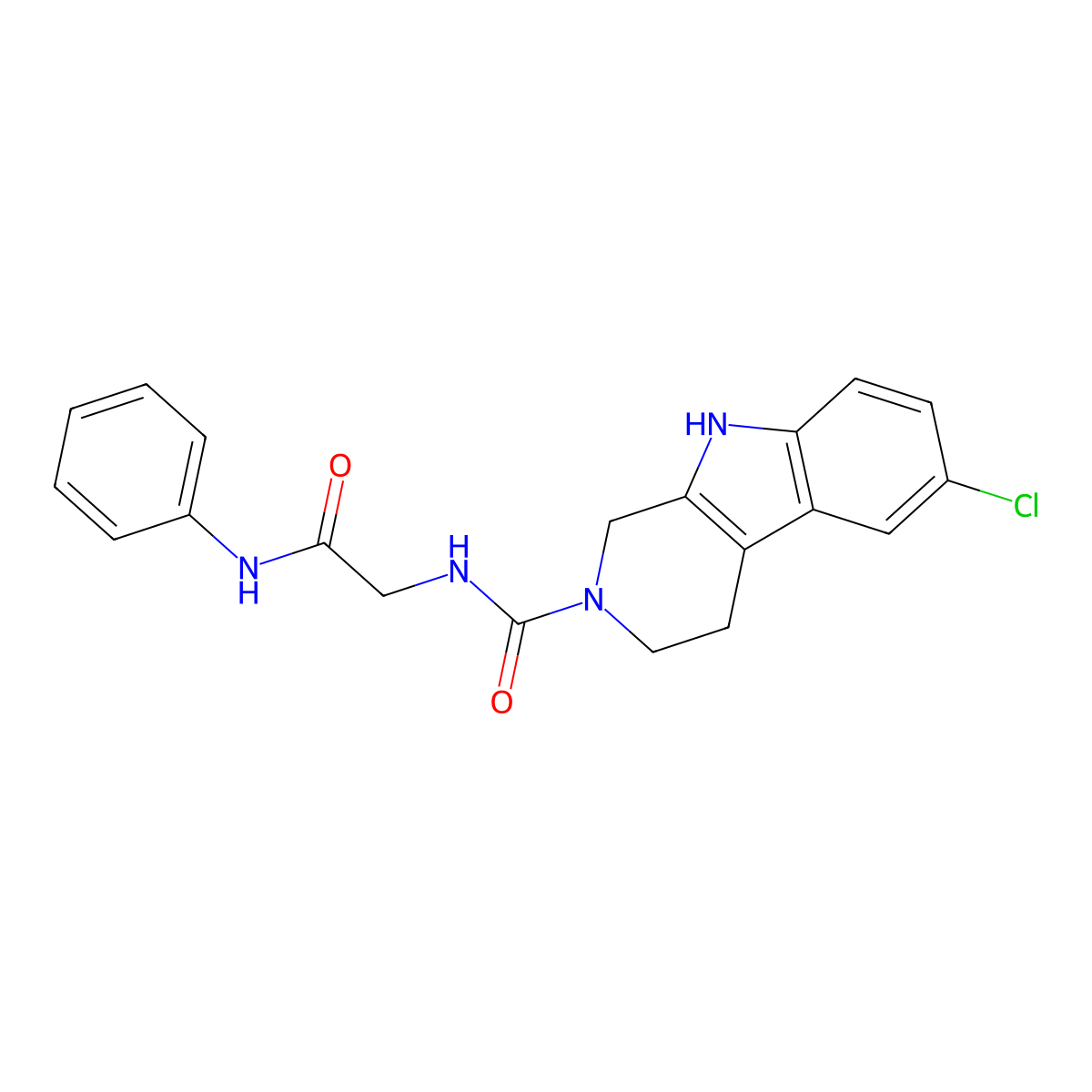 6-chloro-N-[2-oxo-2-(phenylamino)ethyl]-1,3,4,9-tetrahydro-2H-beta-carboline-2-carboxamide molecular structure, CAS 1010874-70-0