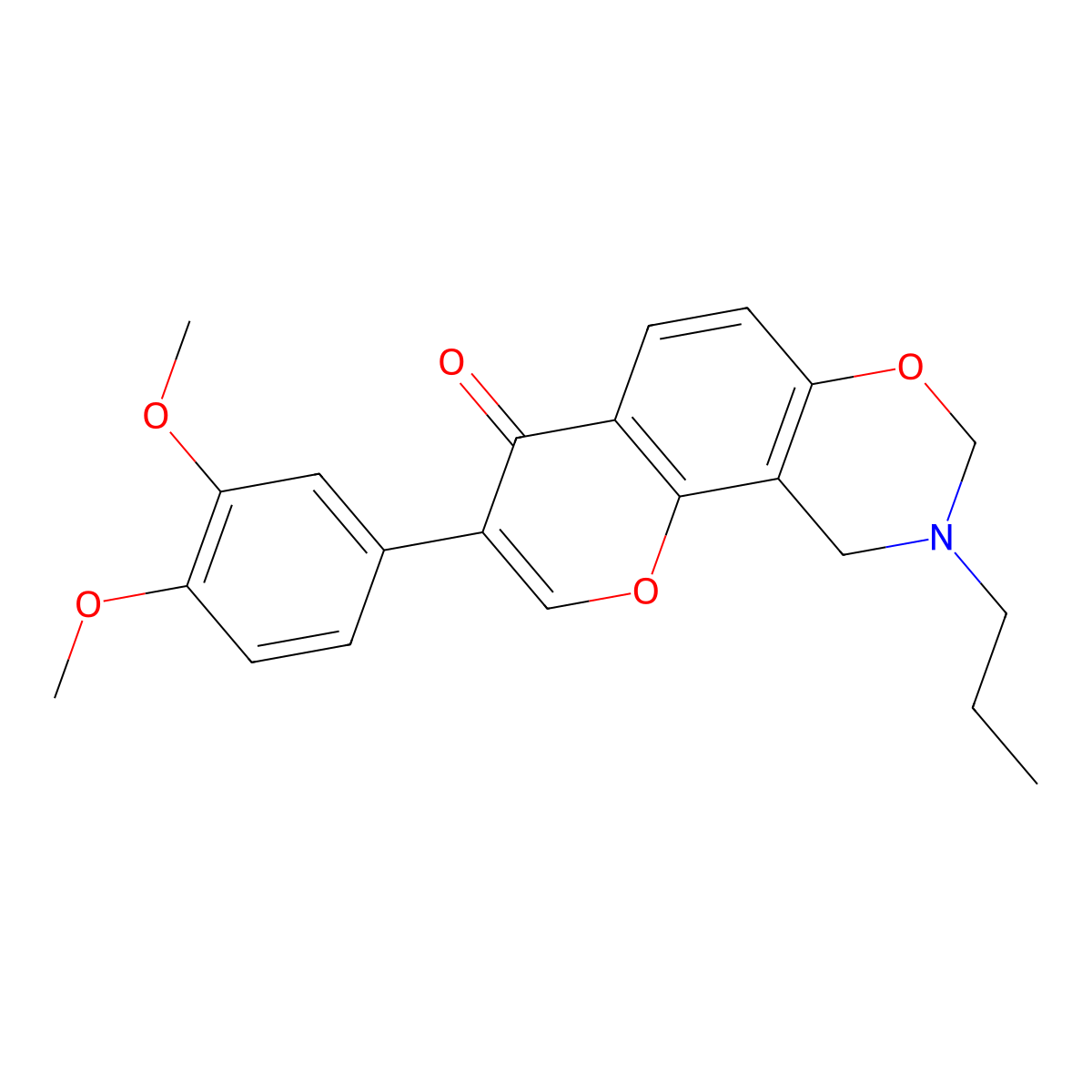 3-(3,4-dimethoxyphenyl)-9-propyl-9,10-dihydro-4H,8H-chromeno[8,7-e][1,3]oxazin-4-one molecular structure, CAS 1010874-90-4