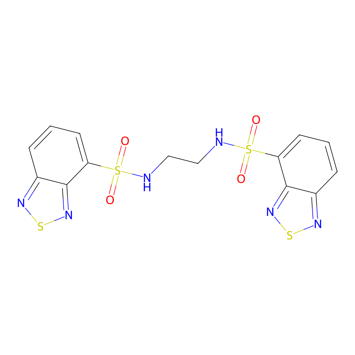 C14H12N6O4S4 molecular structure, CAS 1010874-99-3