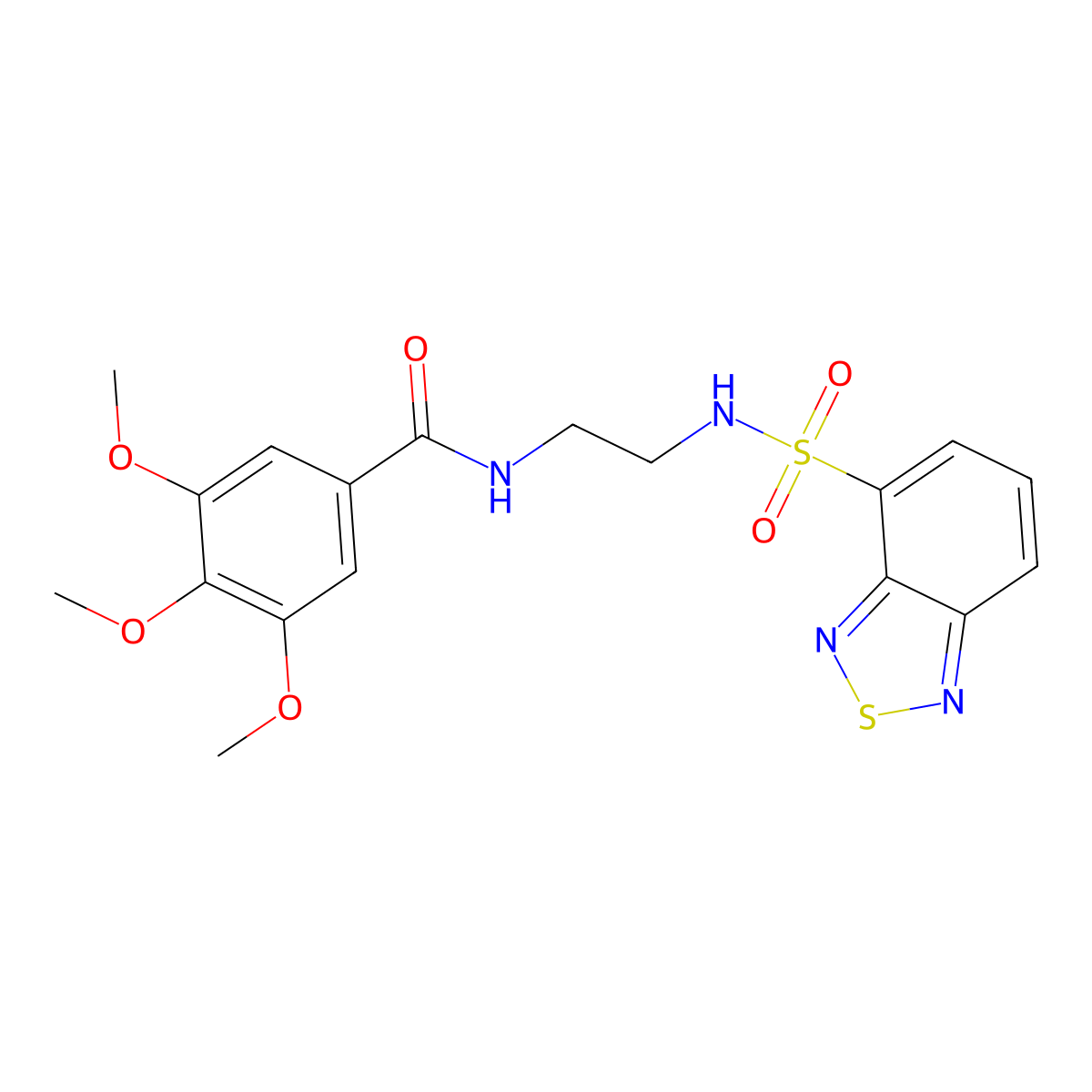 N-{2-[(2,1,3-benzothiadiazol-4-ylsulfonyl)amino]ethyl}-3,4,5-trimethoxybenzamide molecular structure, CAS 1010875-29-2