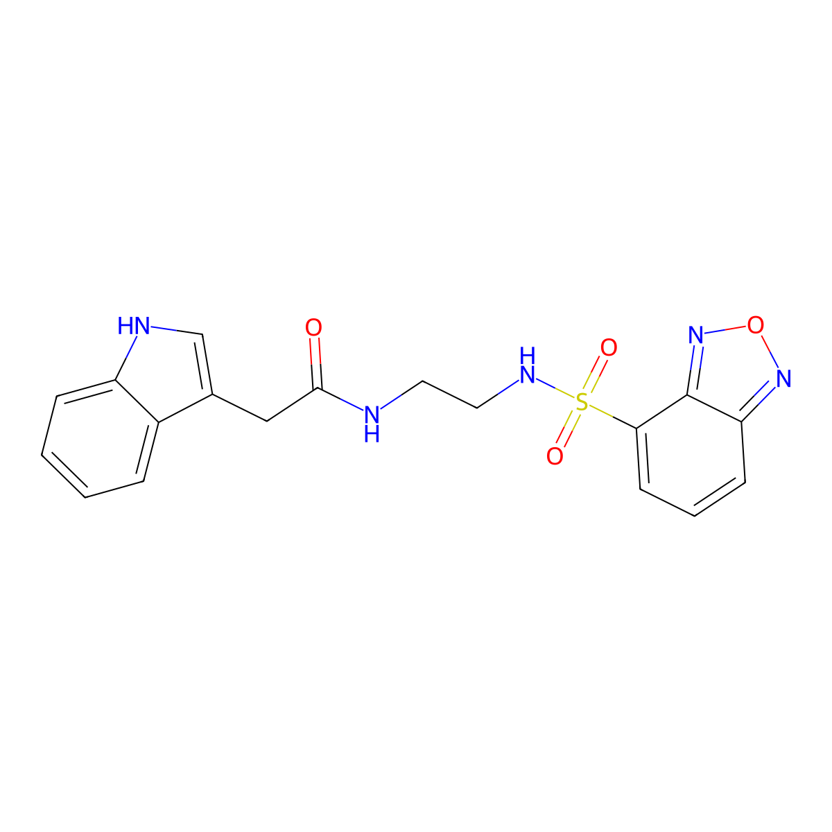 N-{2-[(2,1,3-benzoxadiazol-4-ylsulfonyl)amino]ethyl}-2-(1H-indol-3-yl)acetamide molecular structure, CAS 1010875-45-2
