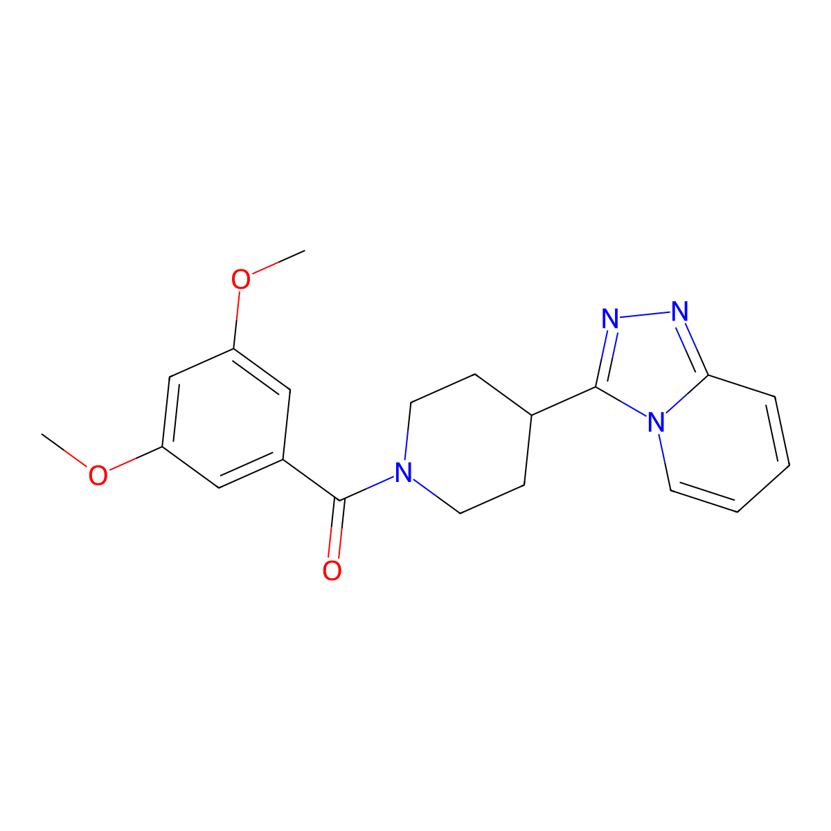 (3,5-Dimethoxyphenyl)[4-([1,2,4]triazolo[4,3-a]pyridin-3-yl)piperidin-1-yl]methanone molecular structure, CAS 1010875-83-8