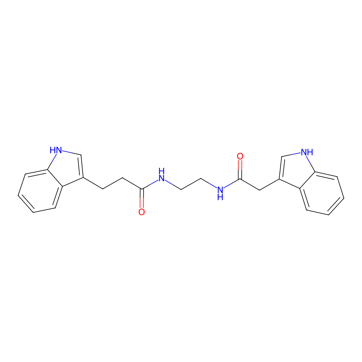 3-(1H-indol-3-yl)-N-{2-[(1H-indol-3-ylacetyl)amino]ethyl}propanamide molecular structure, CAS 1010876-45-5
