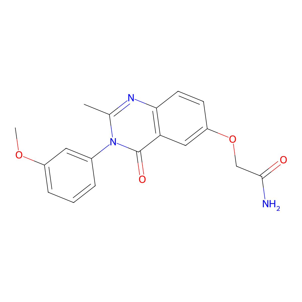 2-{[3-(3-Methoxyphenyl)-2-methyl-4-oxo-3,4-dihydroquinazolin-6-yl]oxy}acetamide molecular structure, CAS 1010876-60-4