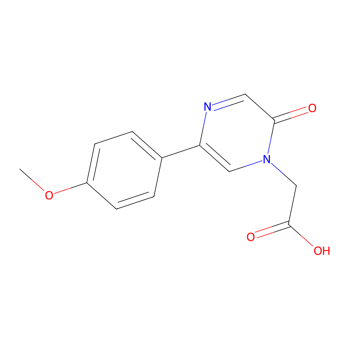 2-(5-(4-methoxyphenyl)-2-oxopyrazin-1(2H)-yl)acetic acid molecular structure, CAS 1010876-74-0