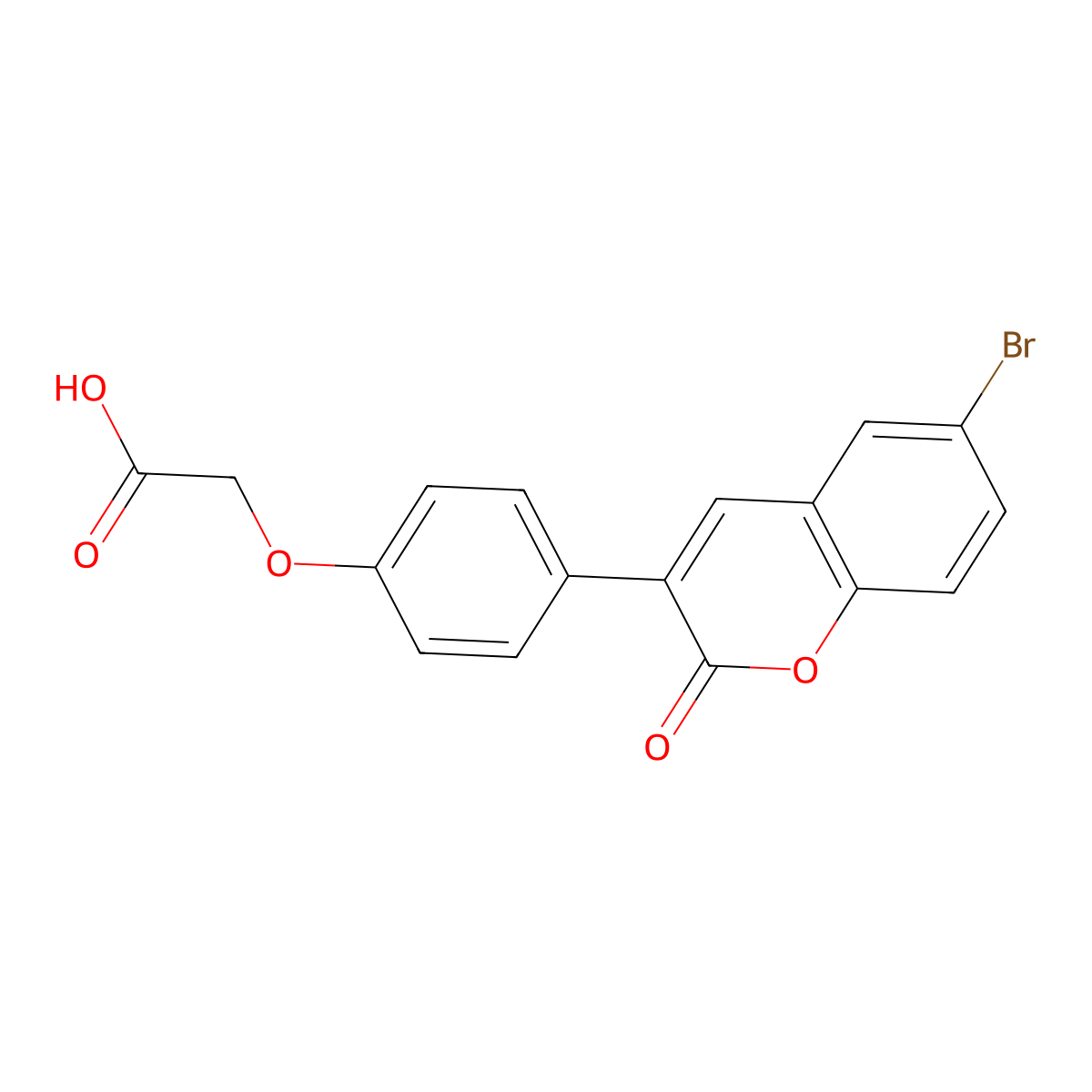 [4-(6-bromo-2-oxo-2H-chromen-3-yl)phenoxy]acetic acid molecular structure, CAS 1010877-03-8
