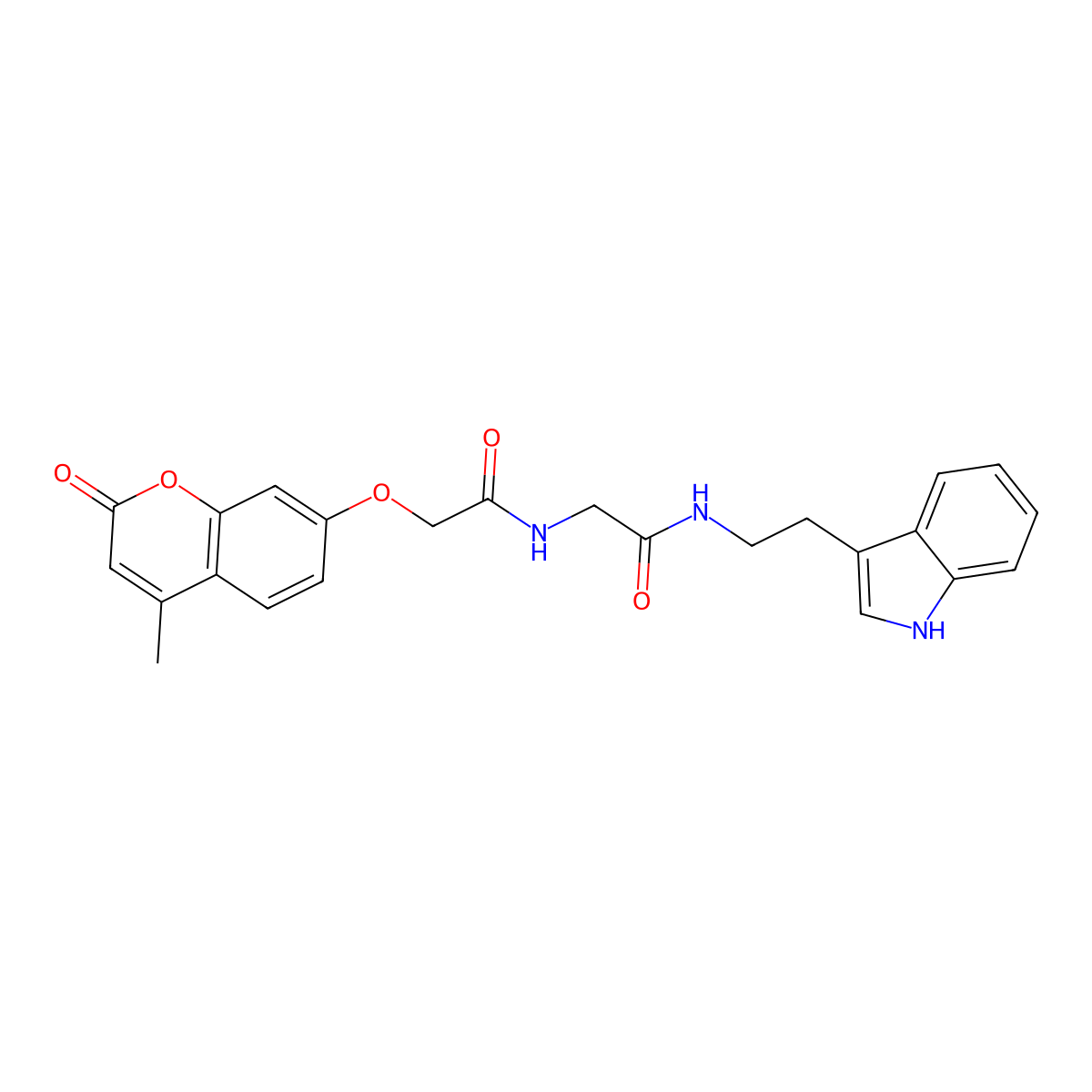 N-[2-(1H-indol-3-yl)ethyl]-N~2~-{[(4-methyl-2-oxo-2H-chromen-7-yl)oxy]acetyl}glycinamide molecular structure, CAS 1010877-09-4