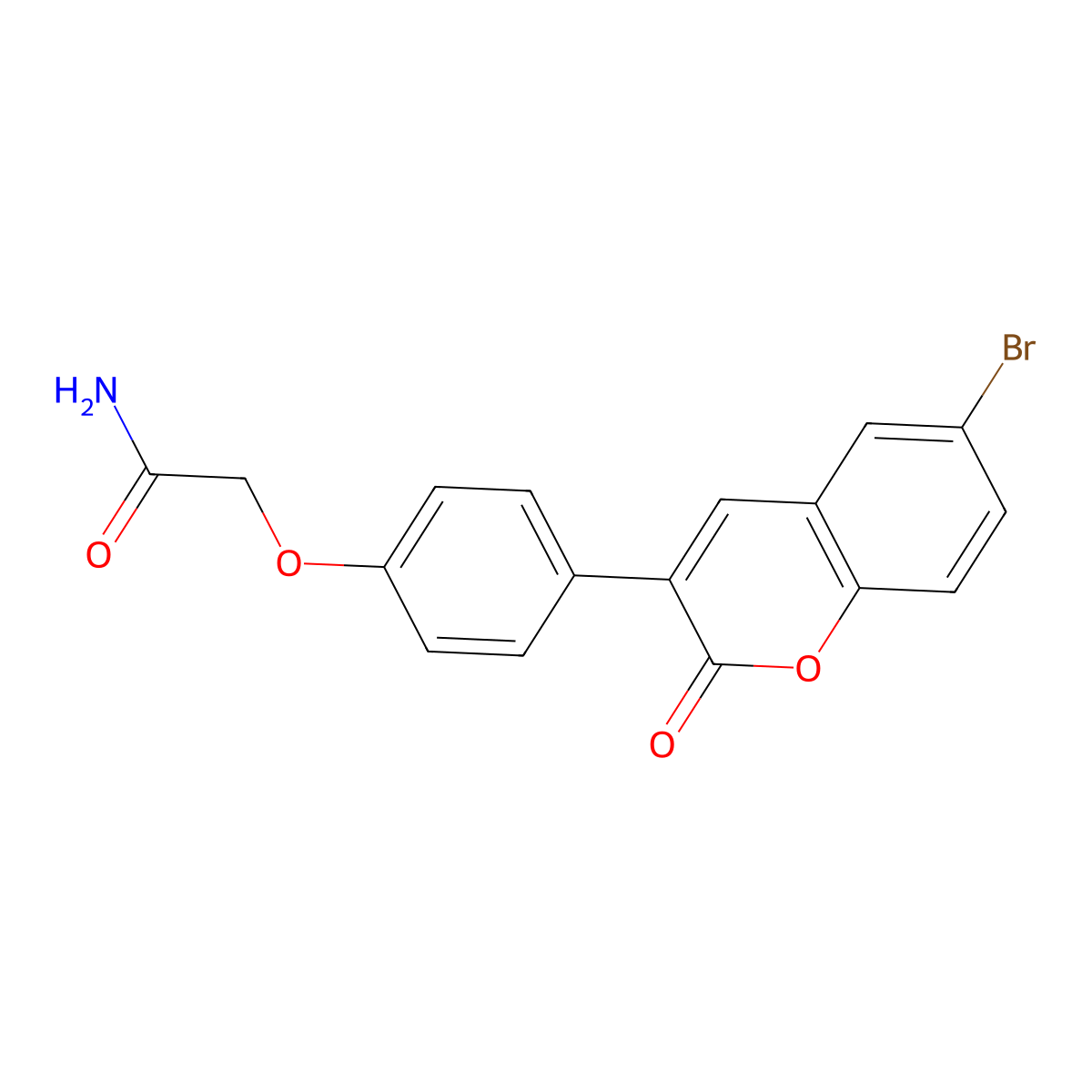 2-[4-(6-bromo-2-oxo-2H-chromen-3-yl)phenoxy]acetamide molecular structure, CAS 1010877-64-1