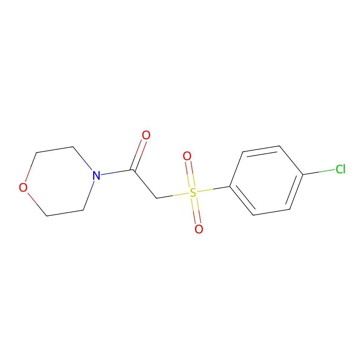 2-[(4-Chlorophenyl)sulfonyl]-1-(morpholin-4-yl)ethanone molecular structure, CAS 1010877-73-2