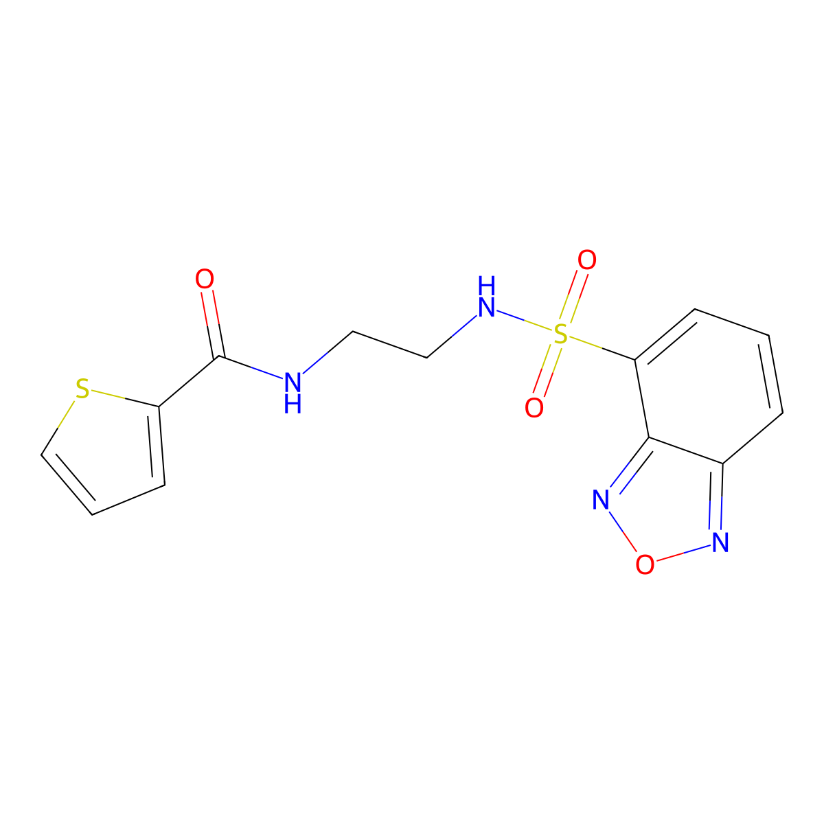 N-{2-[(2,1,3-benzoxadiazol-4-ylsulfonyl)amino]ethyl}thiophene-2-carboxamide molecular structure, CAS 1010878-42-8