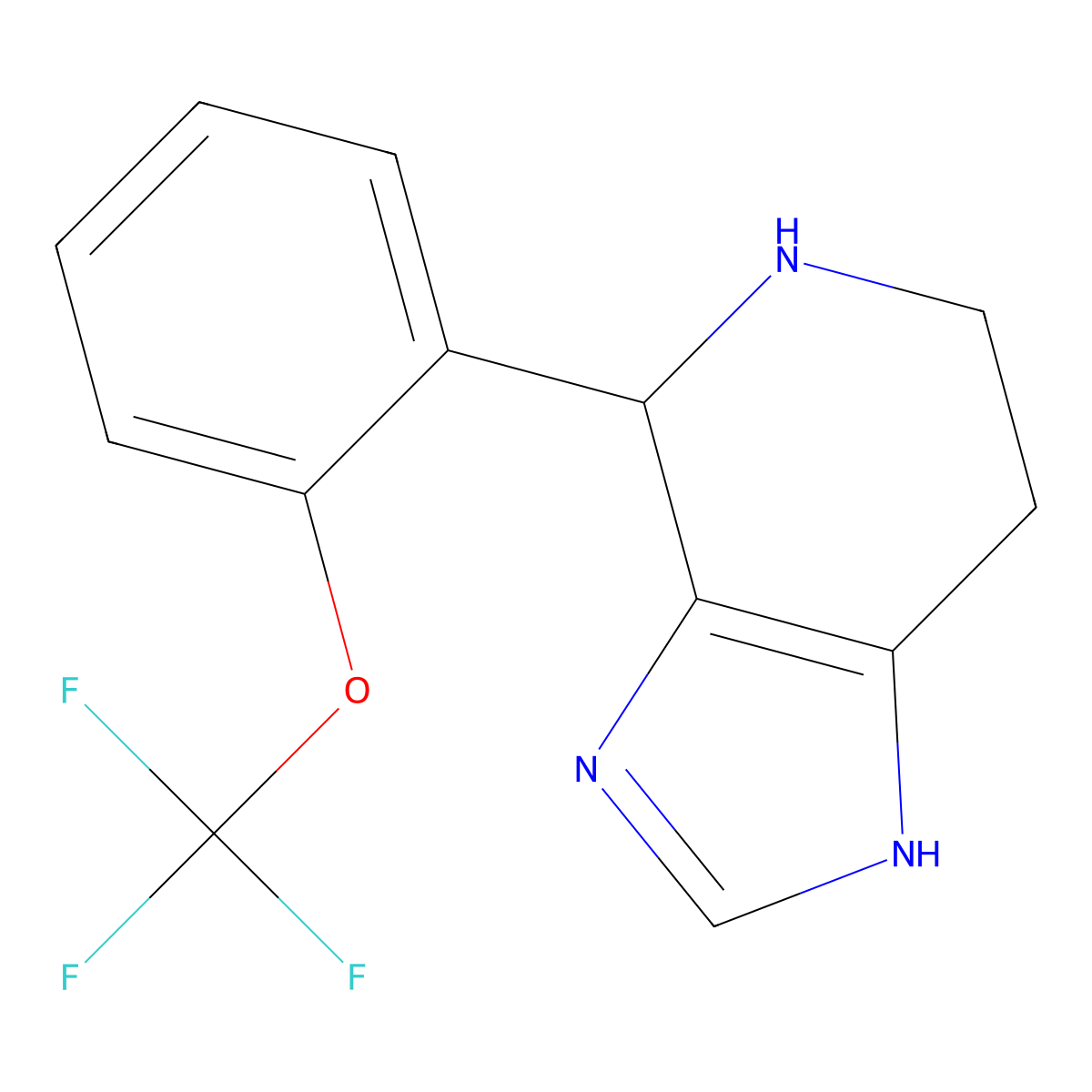 4-[2-(trifluoromethoxy)phenyl]-4,5,6,7-tetrahydro-3H-imidazo[4,5-c]pyridine molecular structure, CAS 1010878-91-7