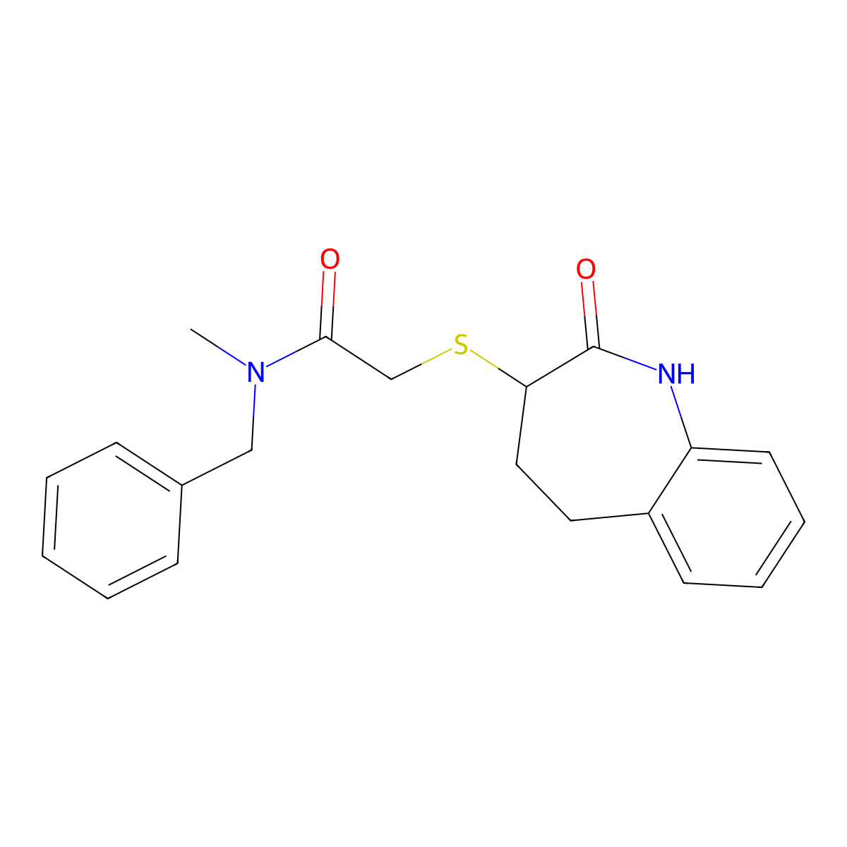 N-benzyl-2-[(2-hydroxy-4,5-dihydro-3H-1-benzazepin-3-yl)sulfanyl]-N-methylacetamide molecular structure, CAS 1010879-34-1