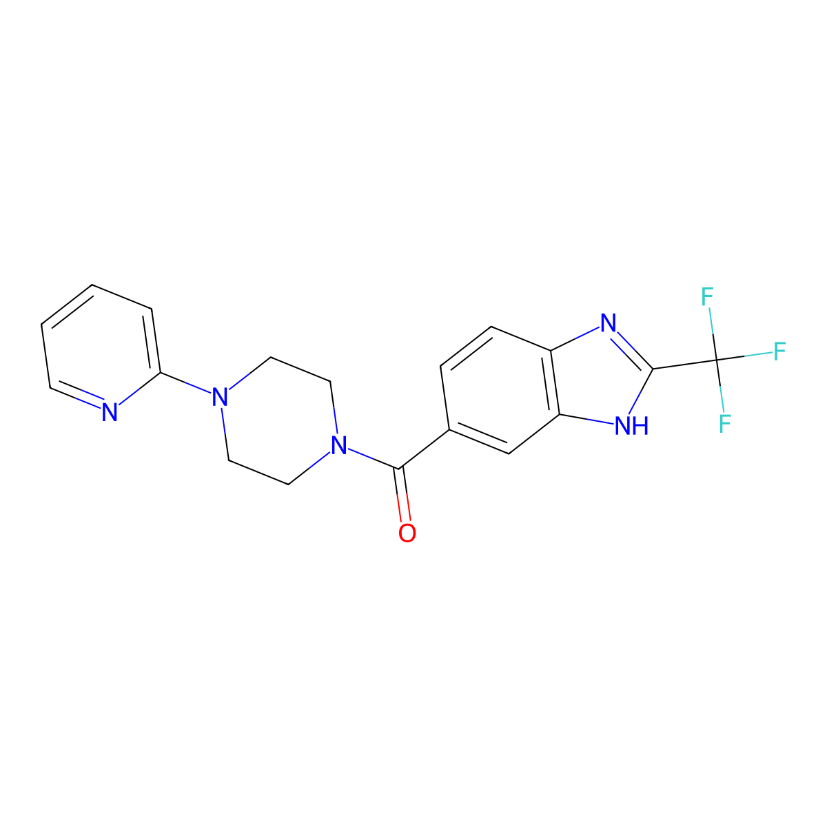 [4-(2-pyridyl)piperazino][2-(trifluoromethyl)-1H-1,3-benzimidazol-5-yl]methanone molecular structure, CAS 1010879-50-1