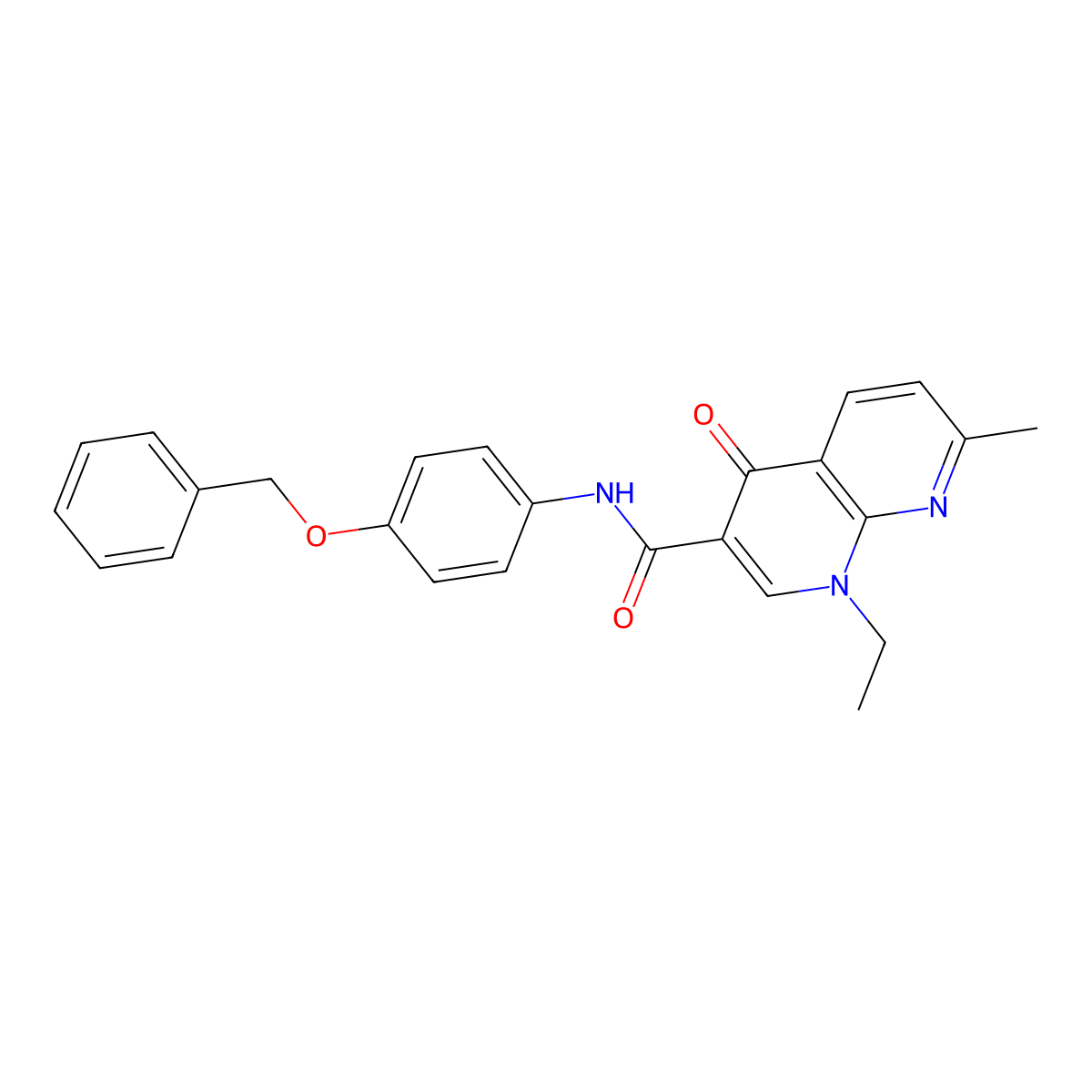 N-[4-(benzyloxy)phenyl]-1-ethyl-7-methyl-4-oxo-1,4-dihydro-1,8-naphthyridine-3-carboxamide molecular structure, CAS 1010879-93-2