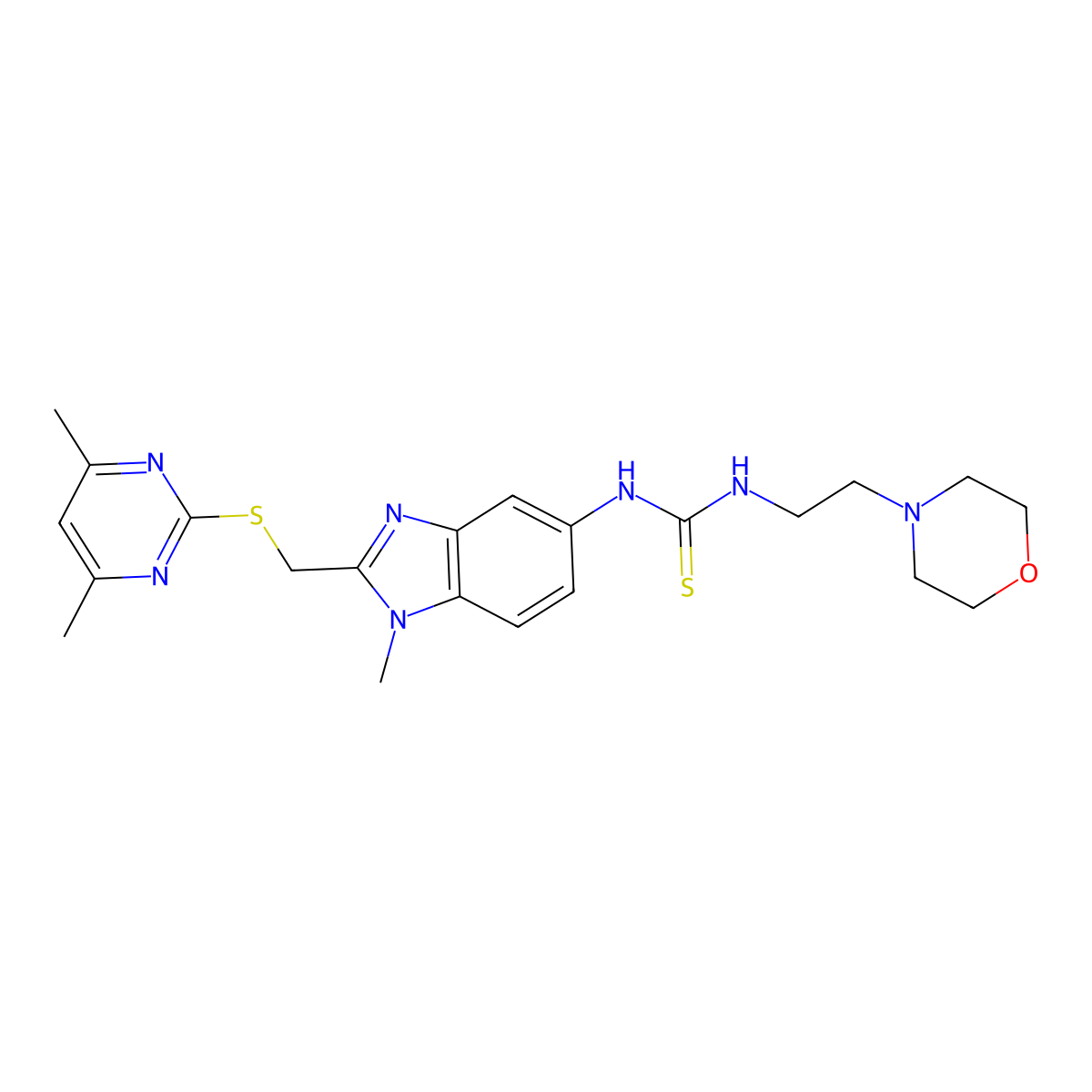 C22H29N7OS2 molecular structure, CAS 1010879-94-3