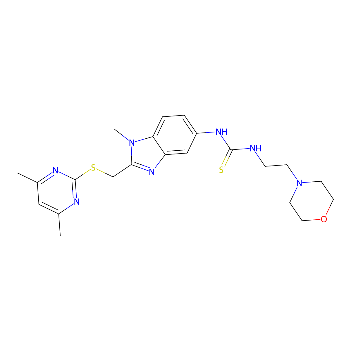 C22H29N7OS2 molecular structure, CAS 1010879-94-3