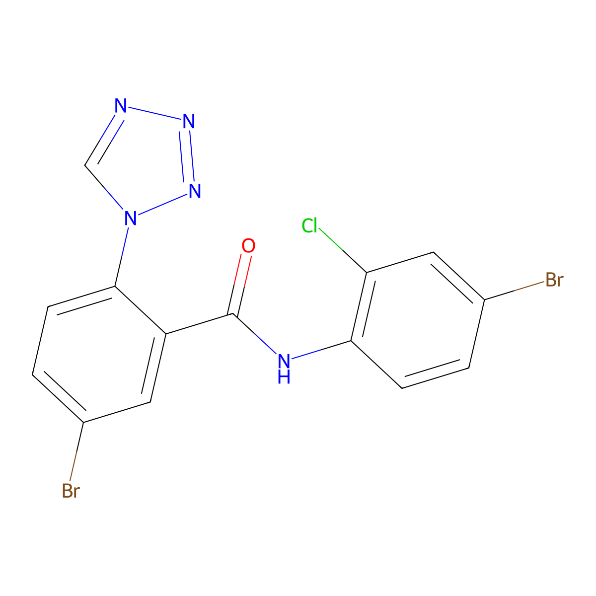 C14H8Br2ClN5O molecular structure, CAS 1010880-28-0