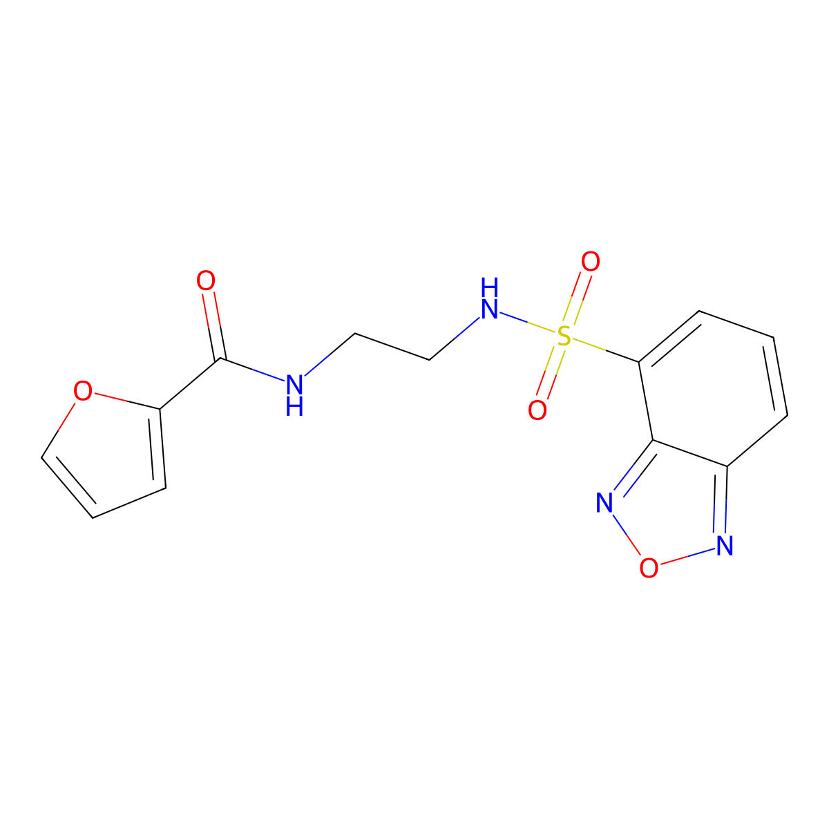 N-{2-[(2,1,3-benzoxadiazol-4-ylsulfonyl)amino]ethyl}furan-2-carboxamide molecular structure, CAS 1010880-32-6
