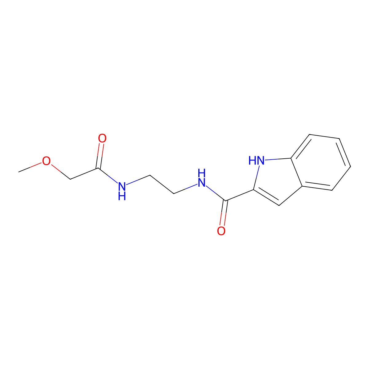 N-{2-[(methoxyacetyl)amino]ethyl}-1H-indole-2-carboxamide molecular structure, CAS 1010881-84-1